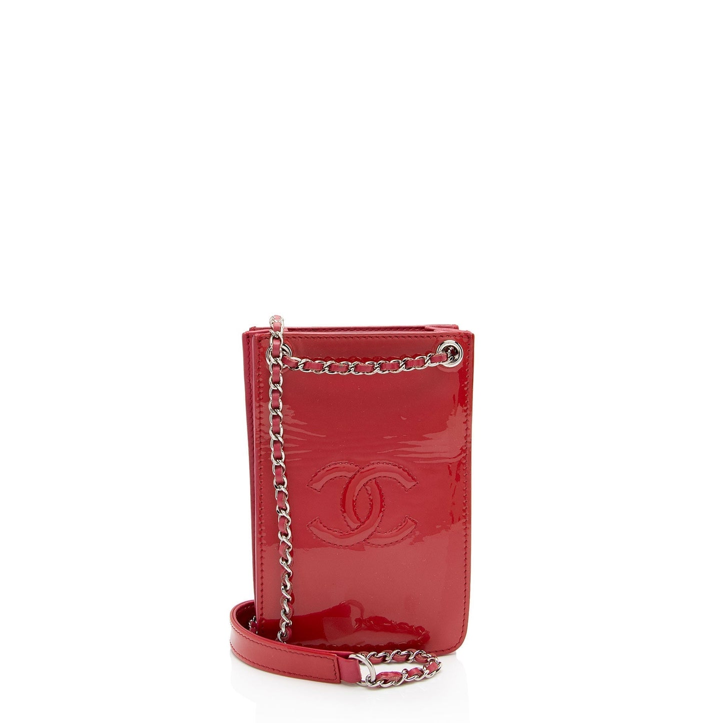 Chanel Patent CC Phone Holder SHF-8mTe1i Leather Crossbody Bag