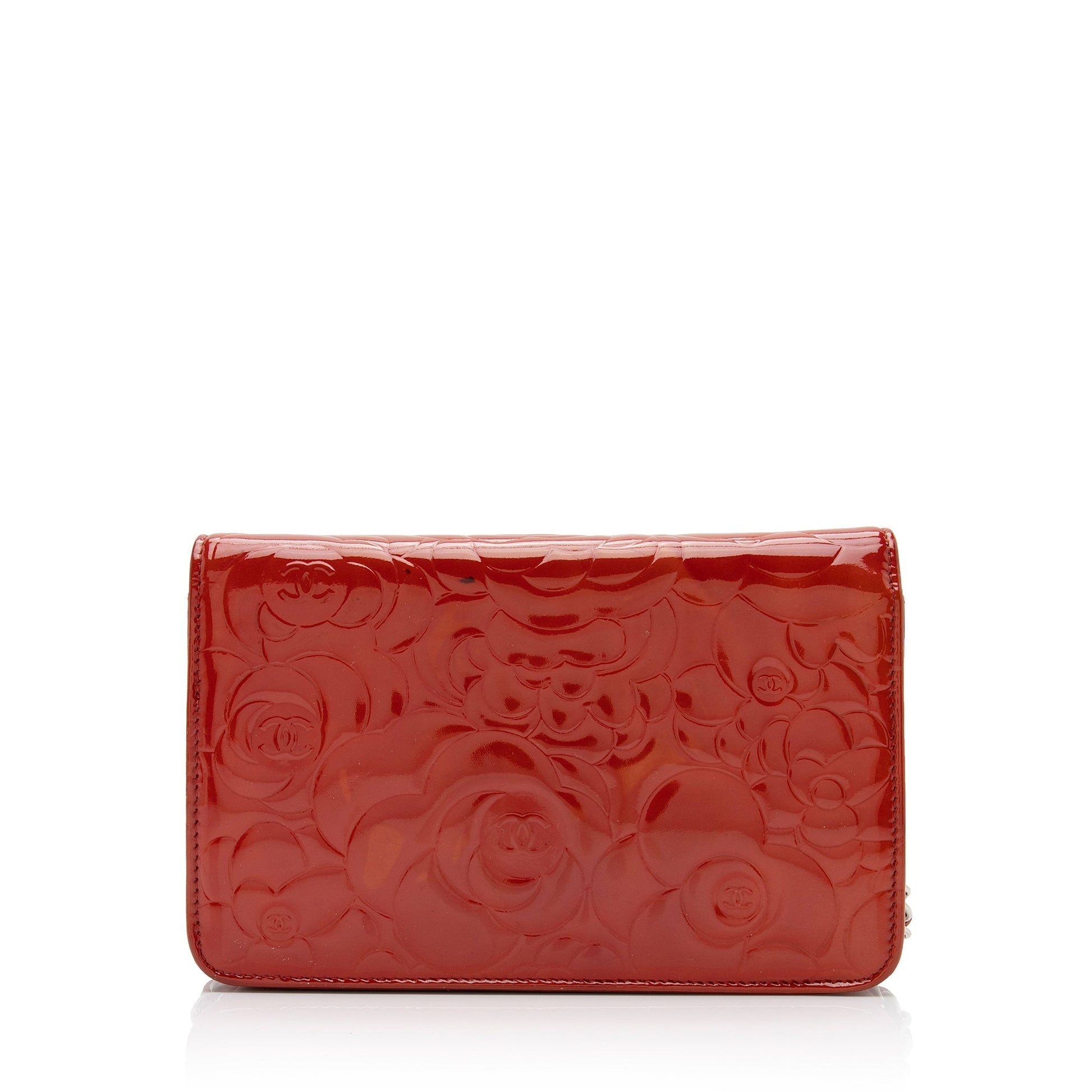 Chanel Patent Camellia on SHF-nIpb70 Leather Wallet Case