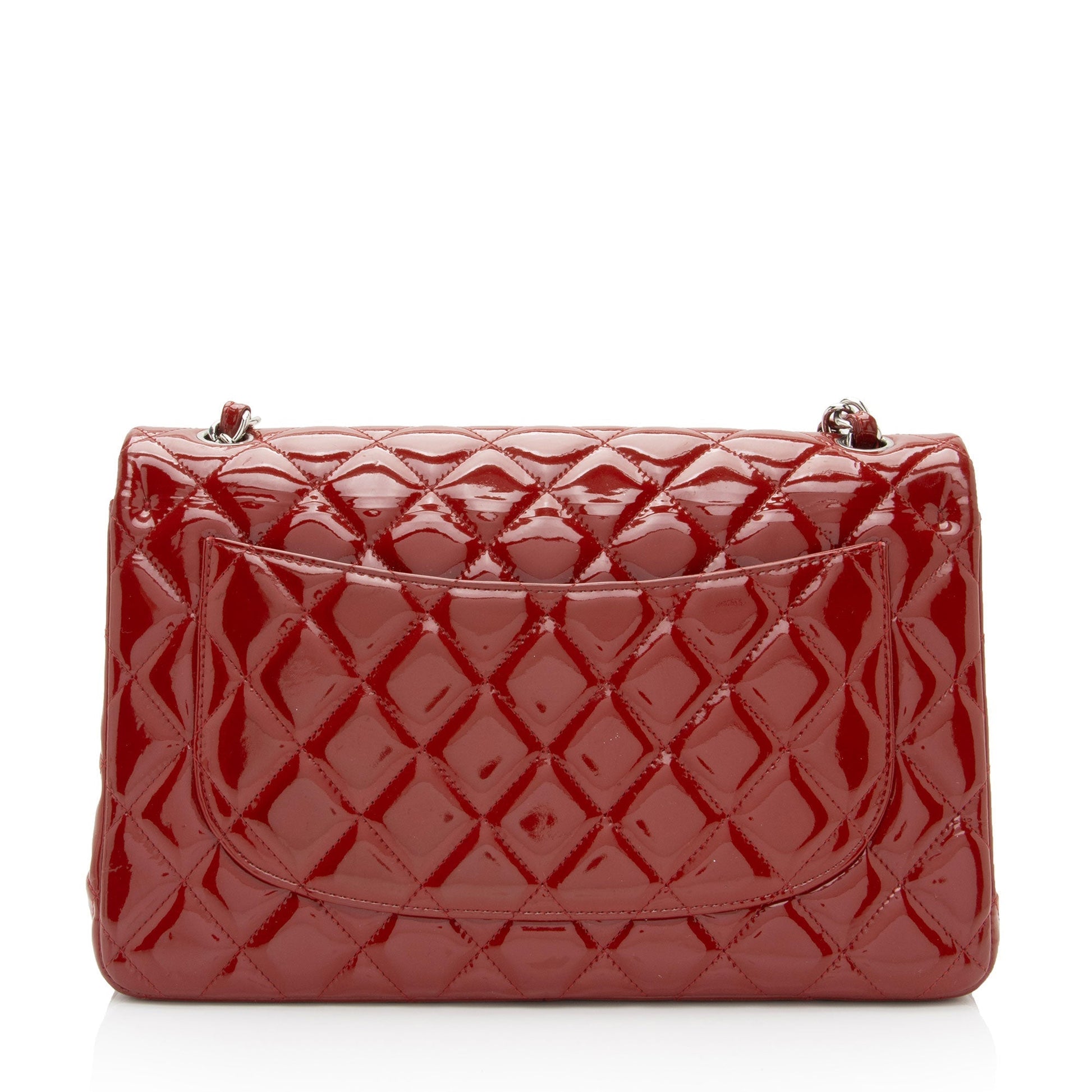 Chanel Patent Classic Jumbo Double Flap SHF-Sit8OS Leather Shoulder Bag