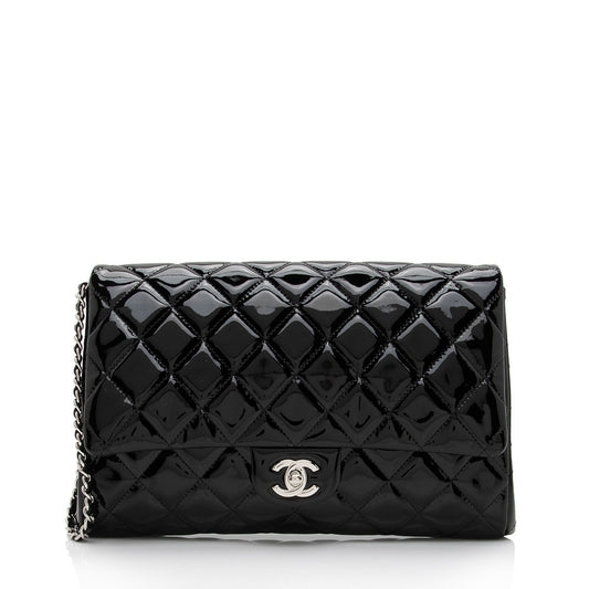 Chanel Patent Flap on SHF-9c9WQx Leather Clutch Bag
