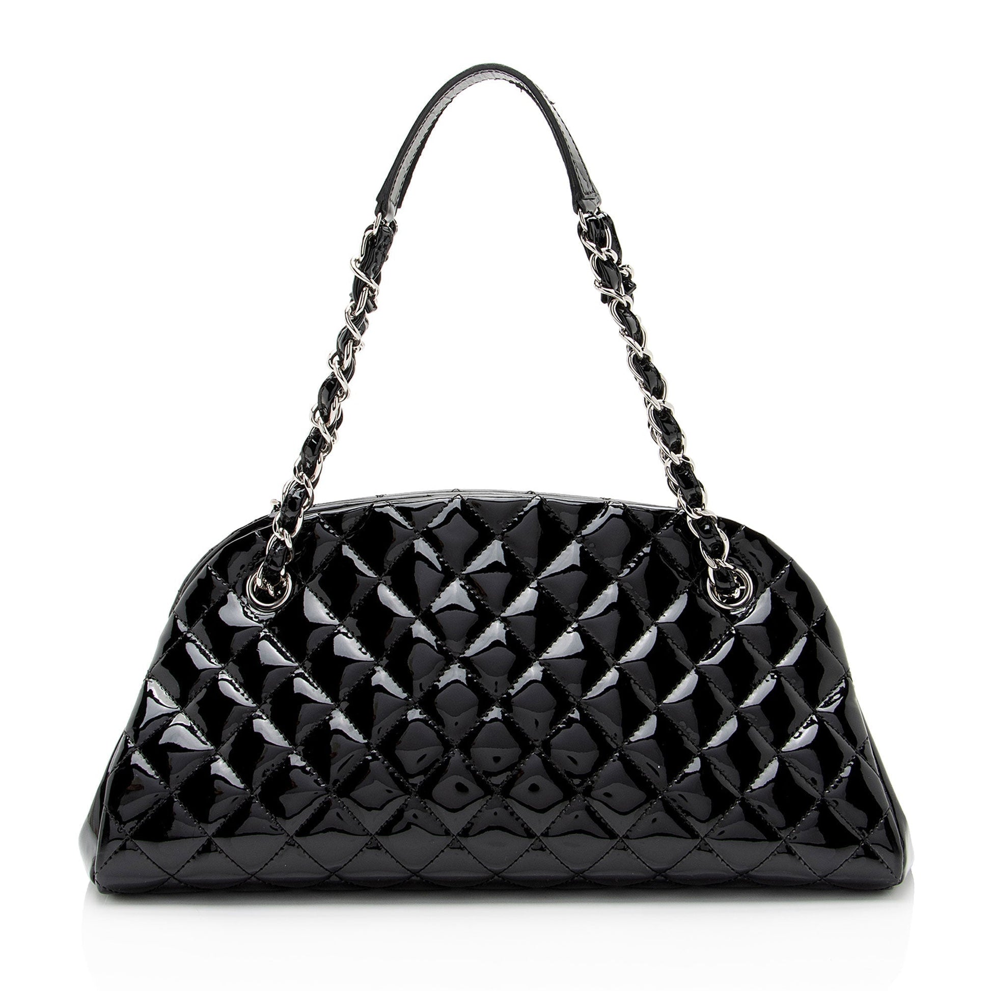 Chanel Patent Just Mademoiselle Bowler SHF-xTHbdI Leather Handbag