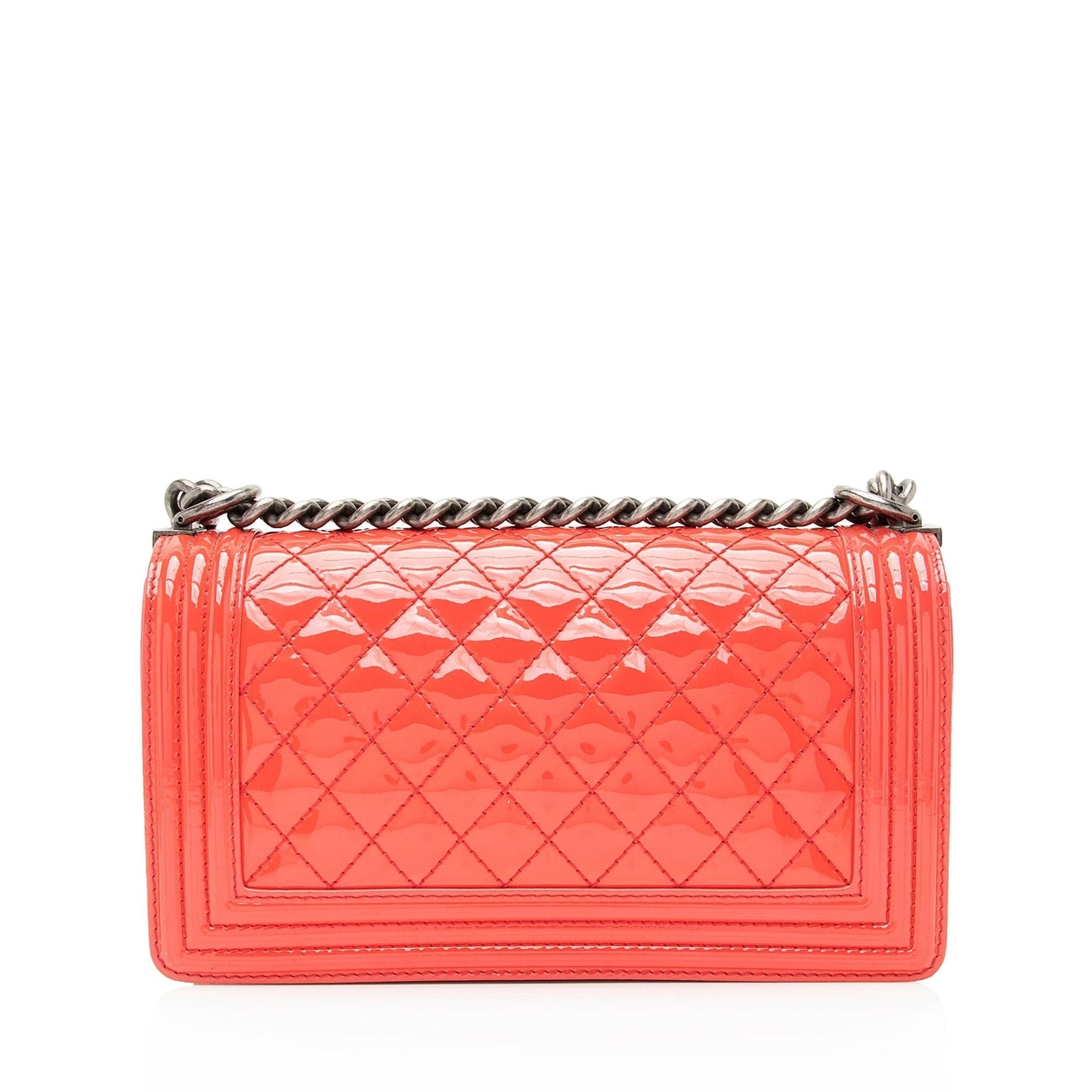 Chanel Patent Old Boy SHF Leather Handbag