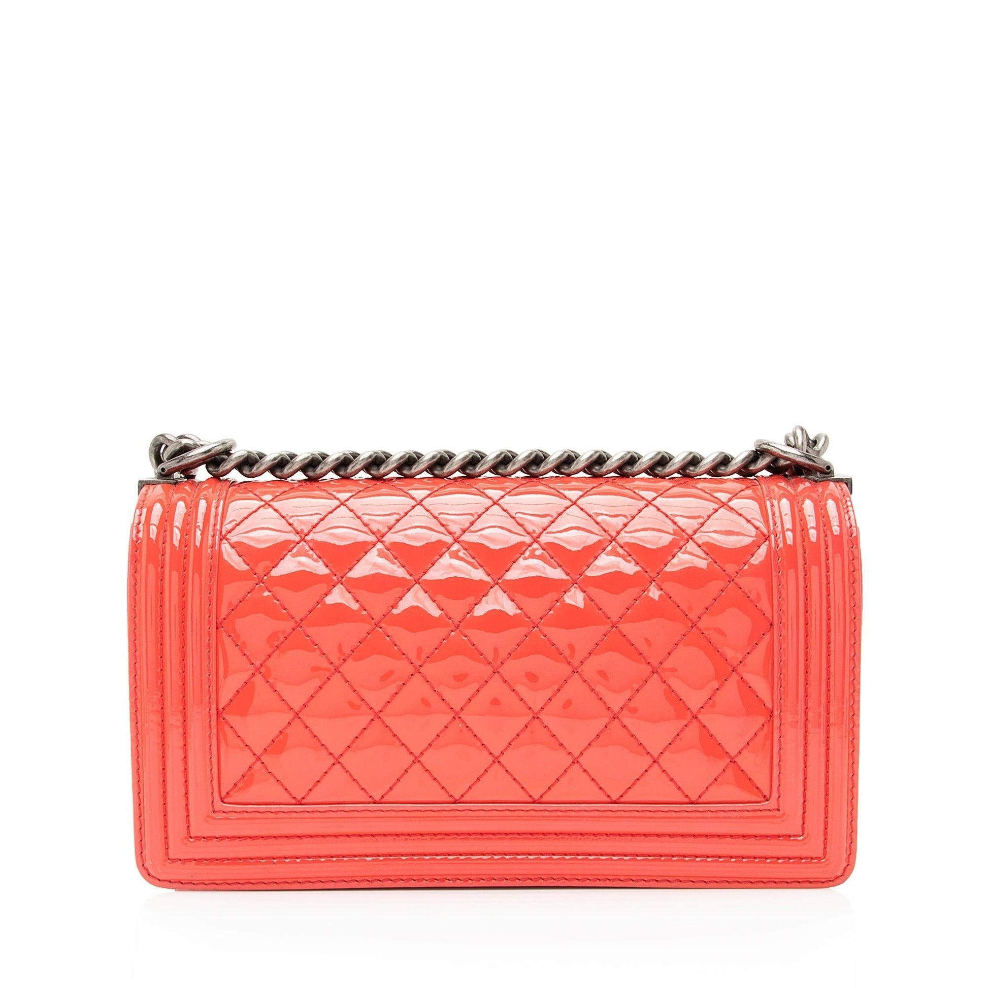 Chanel Patent Old Boy SHF Leather Handbag