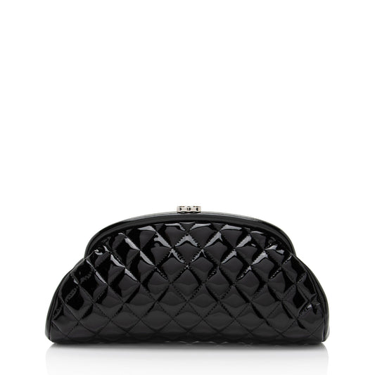 Chanel Patent Timeless SHF-QRt3pK Leather Clutch Bag