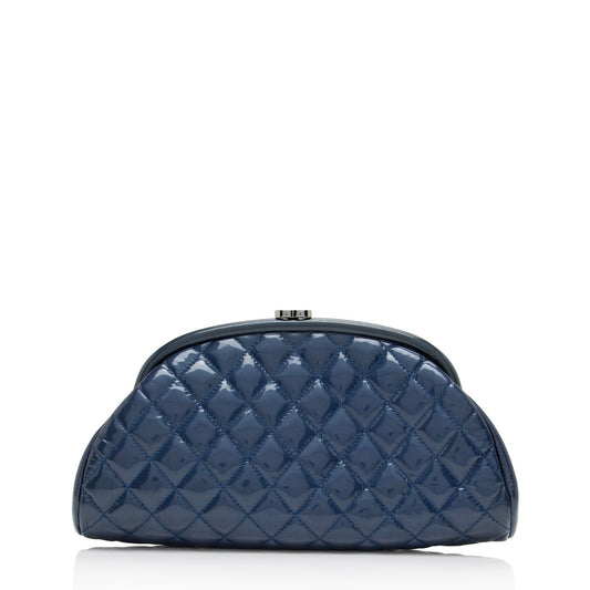 Chanel Patent Timeless SHF-UYzBin Leather Clutch Bag