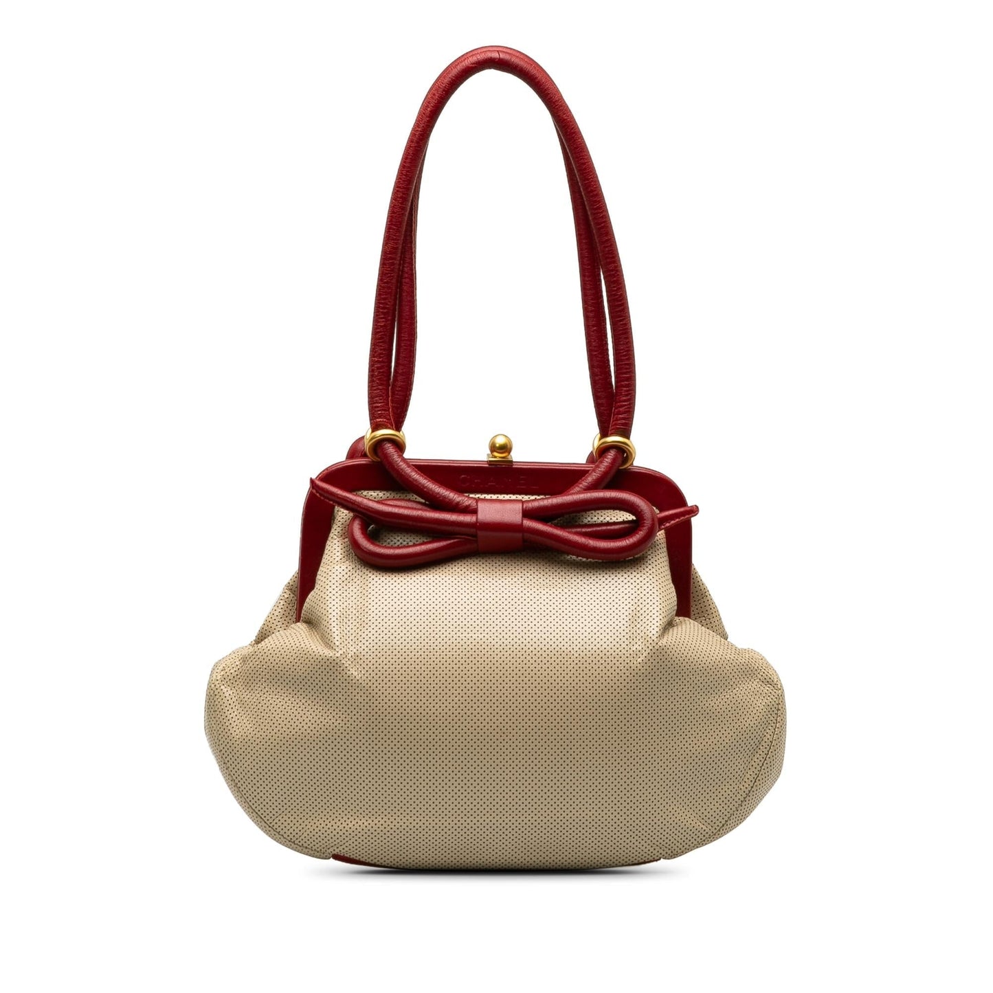 Chanel Perforated Bow Frame SHG-EWnif8 Handbag