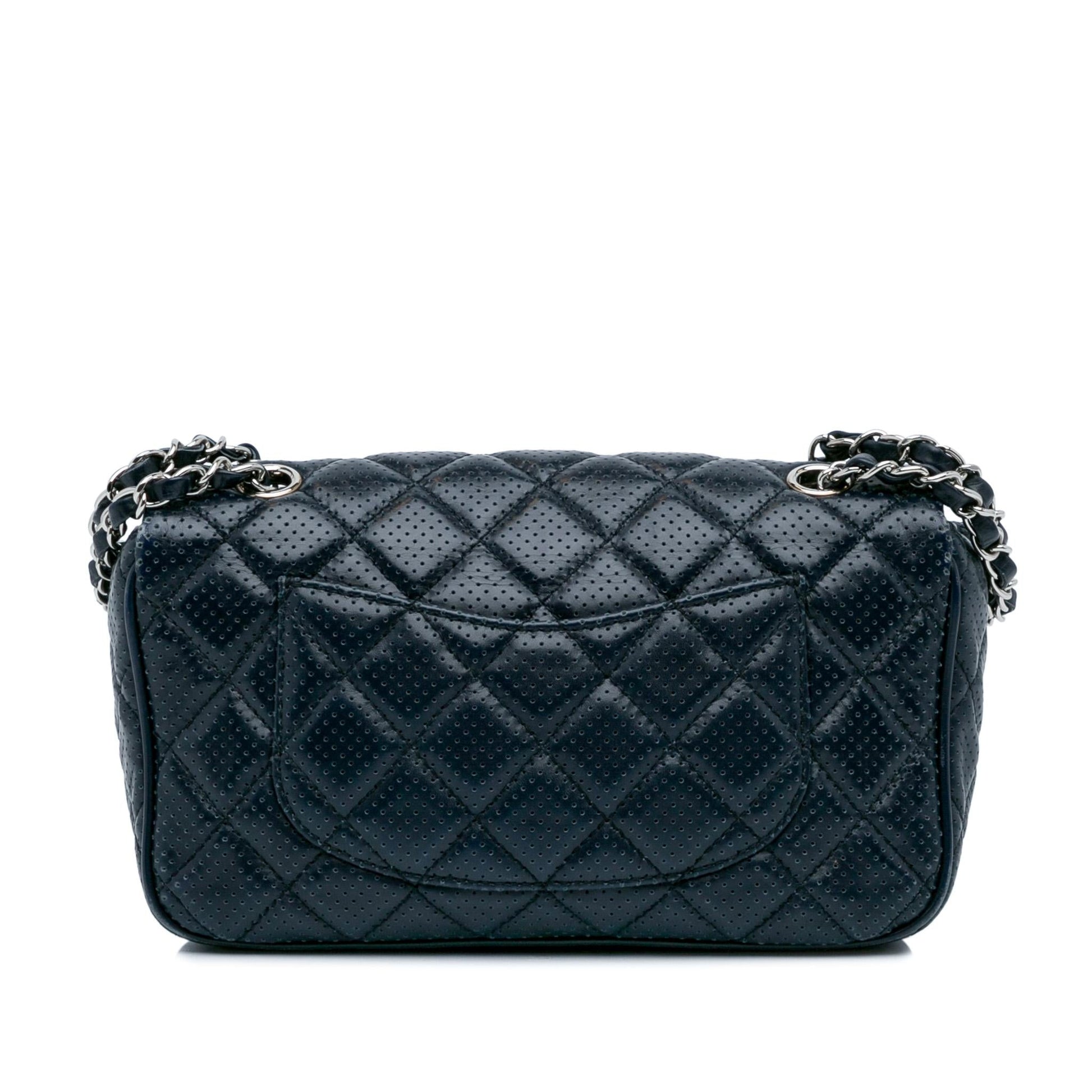 Chanel Perforated Classic Rectangular Flap Mini Bag Flap 1
