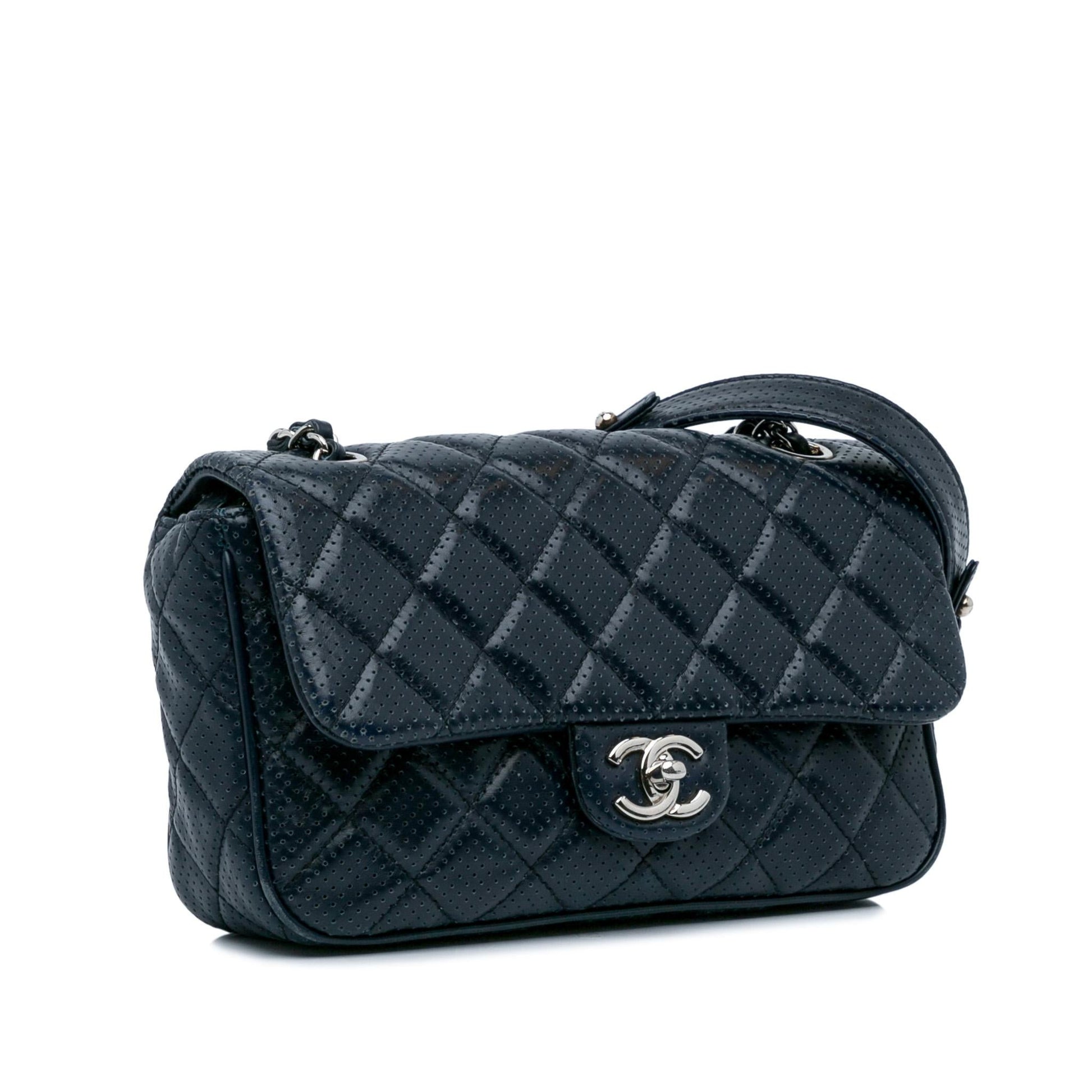 Chanel Perforated Classic Rectangular Flap Mini Bag Flap 1