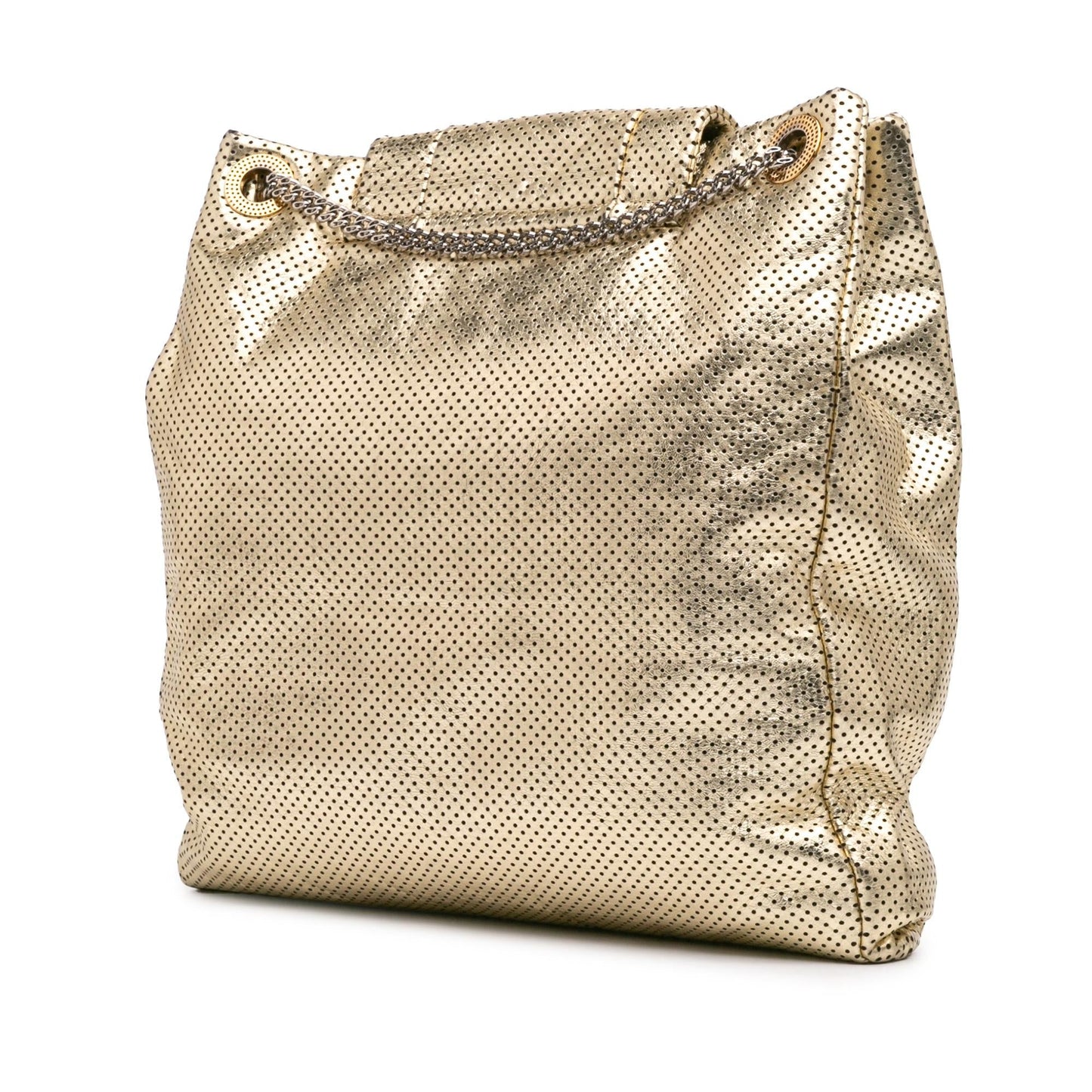 Chanel Perforated Crackled Tote Bag Perforated Crackled