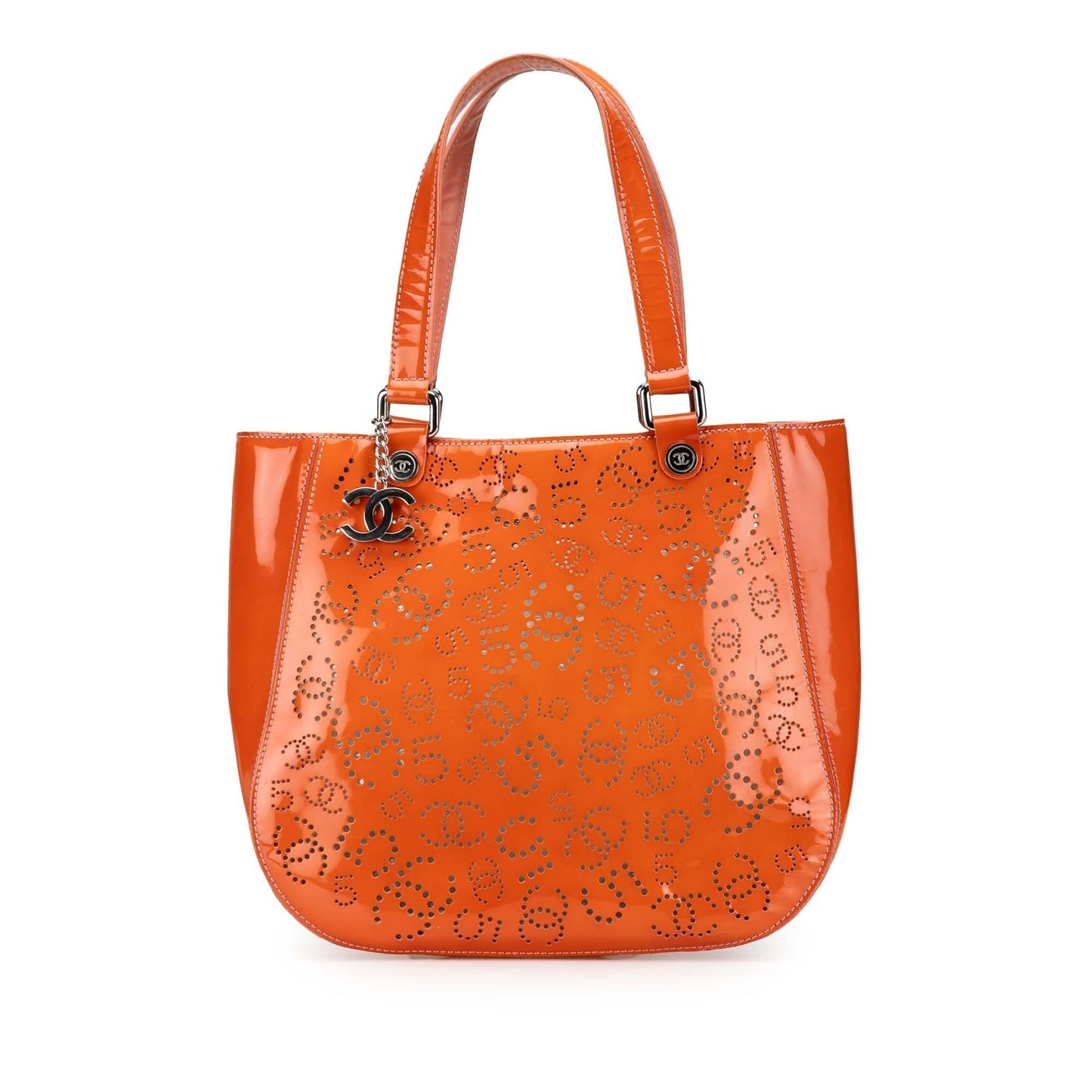 Chanel Perforated Patent CC No. 5 Tote Bag