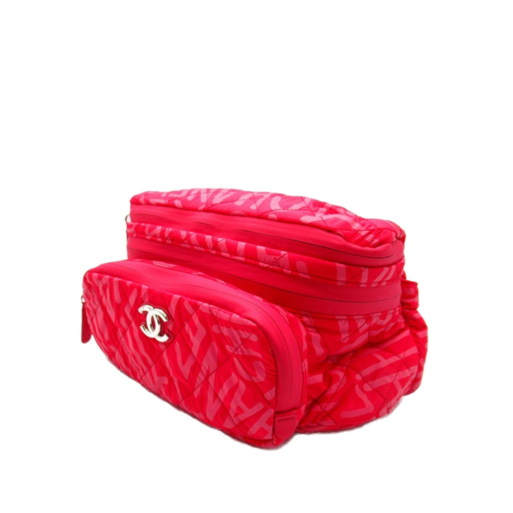 Chanel Printed Nylon Coco Neige Convertible Backpack Shg Jolz7R