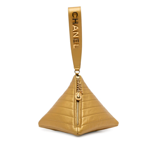 Chanel Pyramid SHG-Neh7KN Leather Clutch Bag