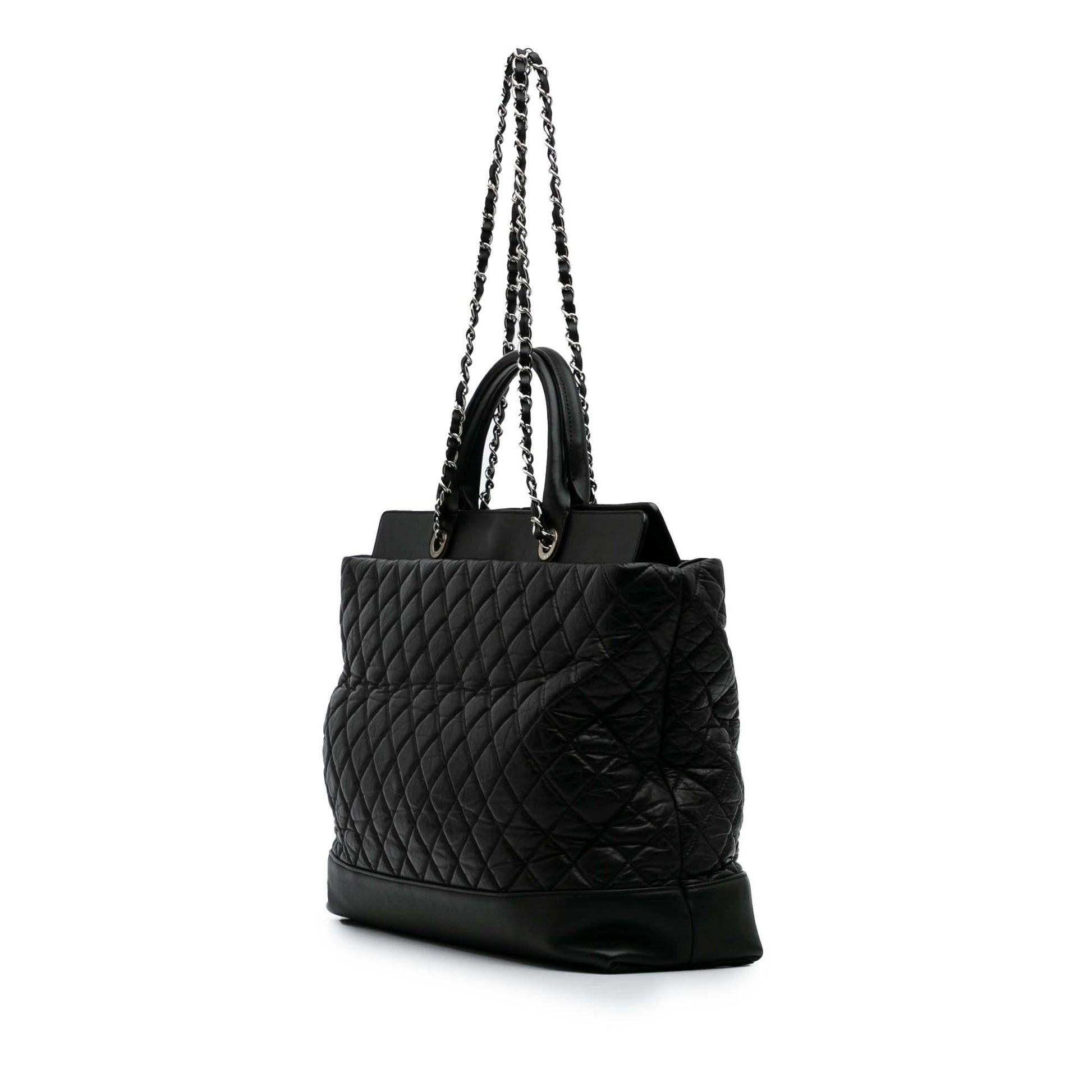 Chanel Quilted Aged Calfskin Be CC Shopper Tote Bag Tote 1