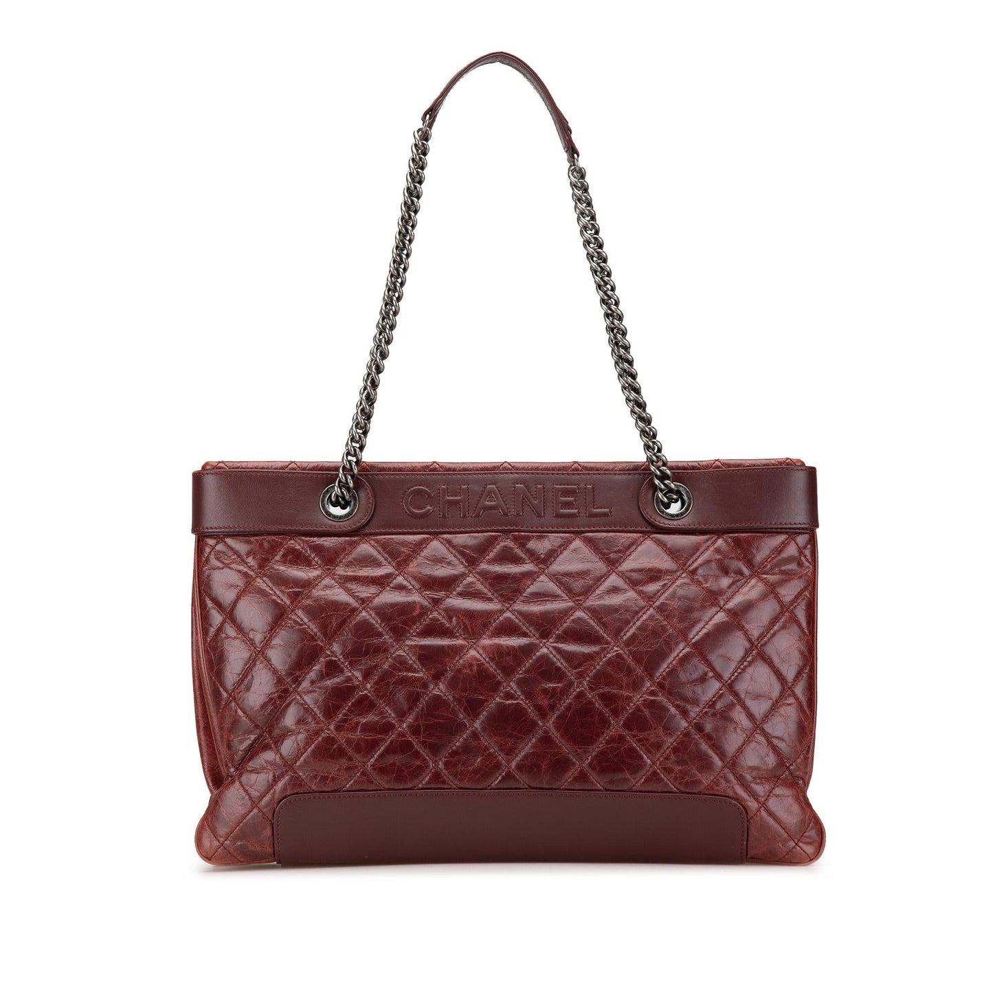 Chanel Quilted Aged Calfskin East West Tote Bag