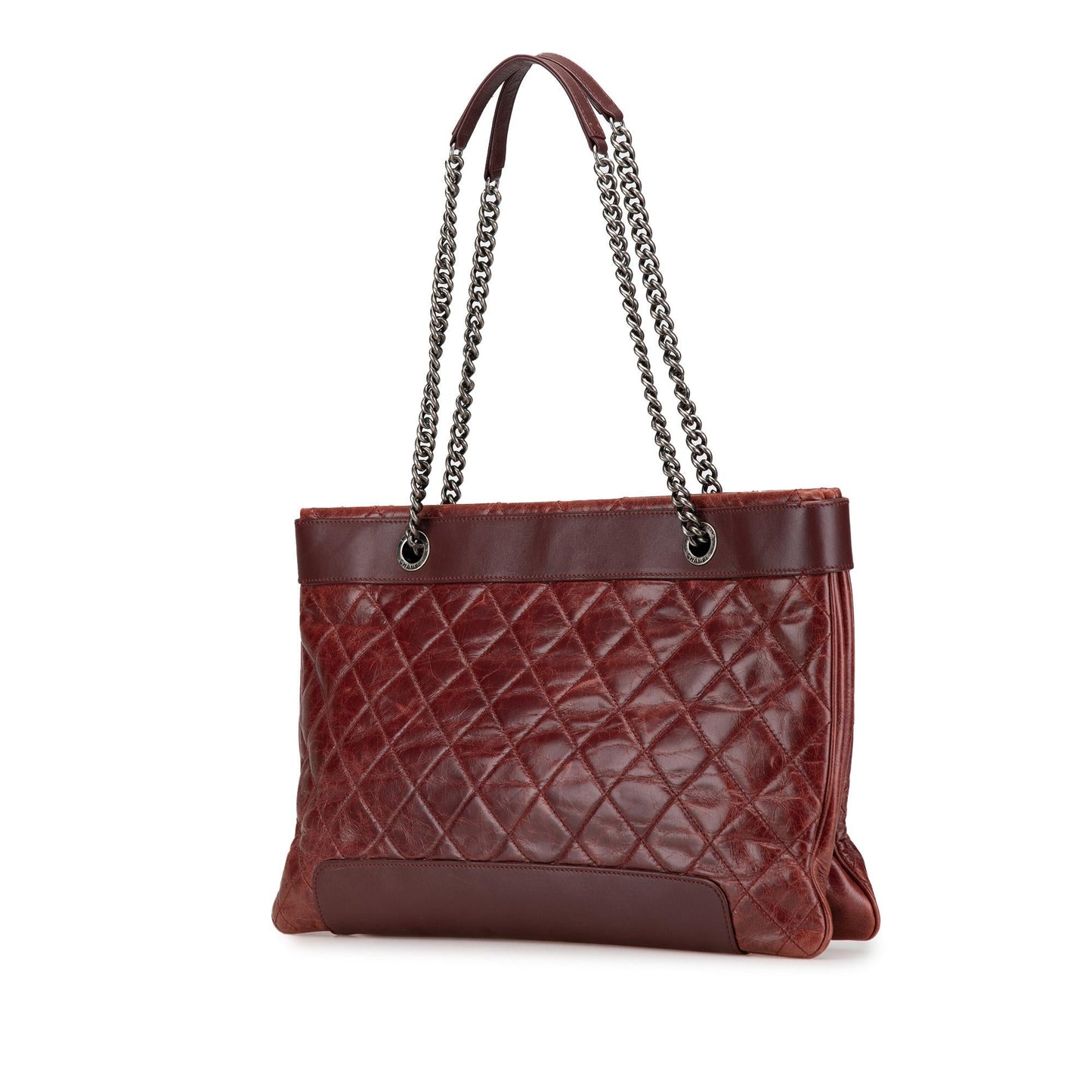 Chanel Quilted Aged Calfskin East West Tote Bag