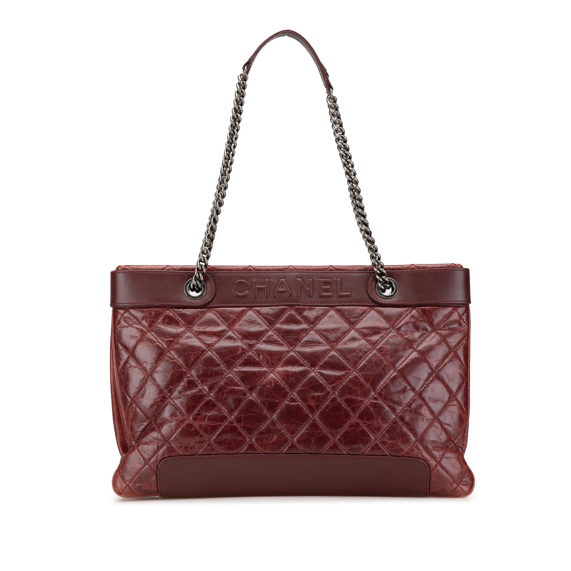 Chanel Quilted Aged Calfskin East West Tote Bag Tote 1