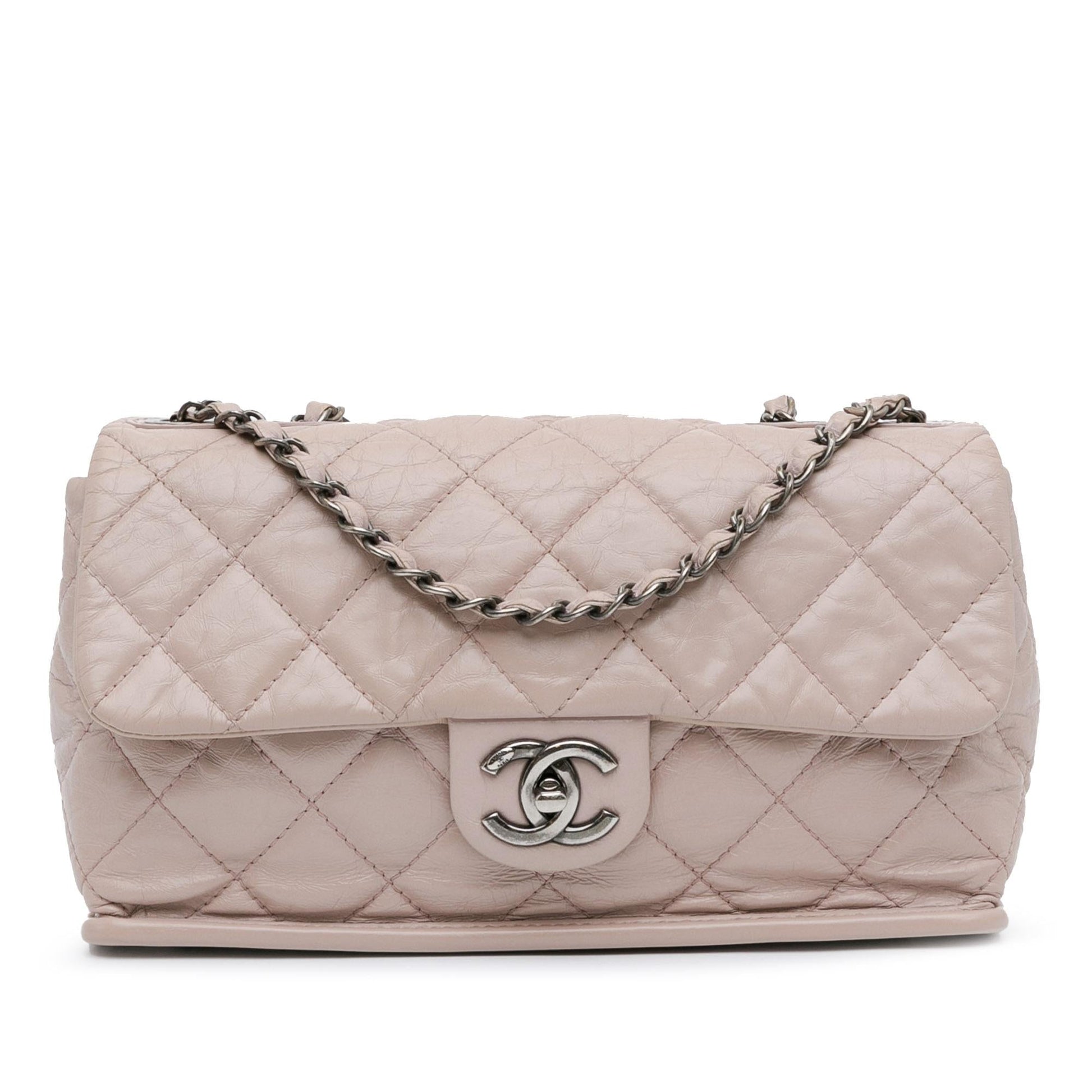 Chanel Quilted Aged Calfskin Single Flap SHG-vBvXcU Handbag