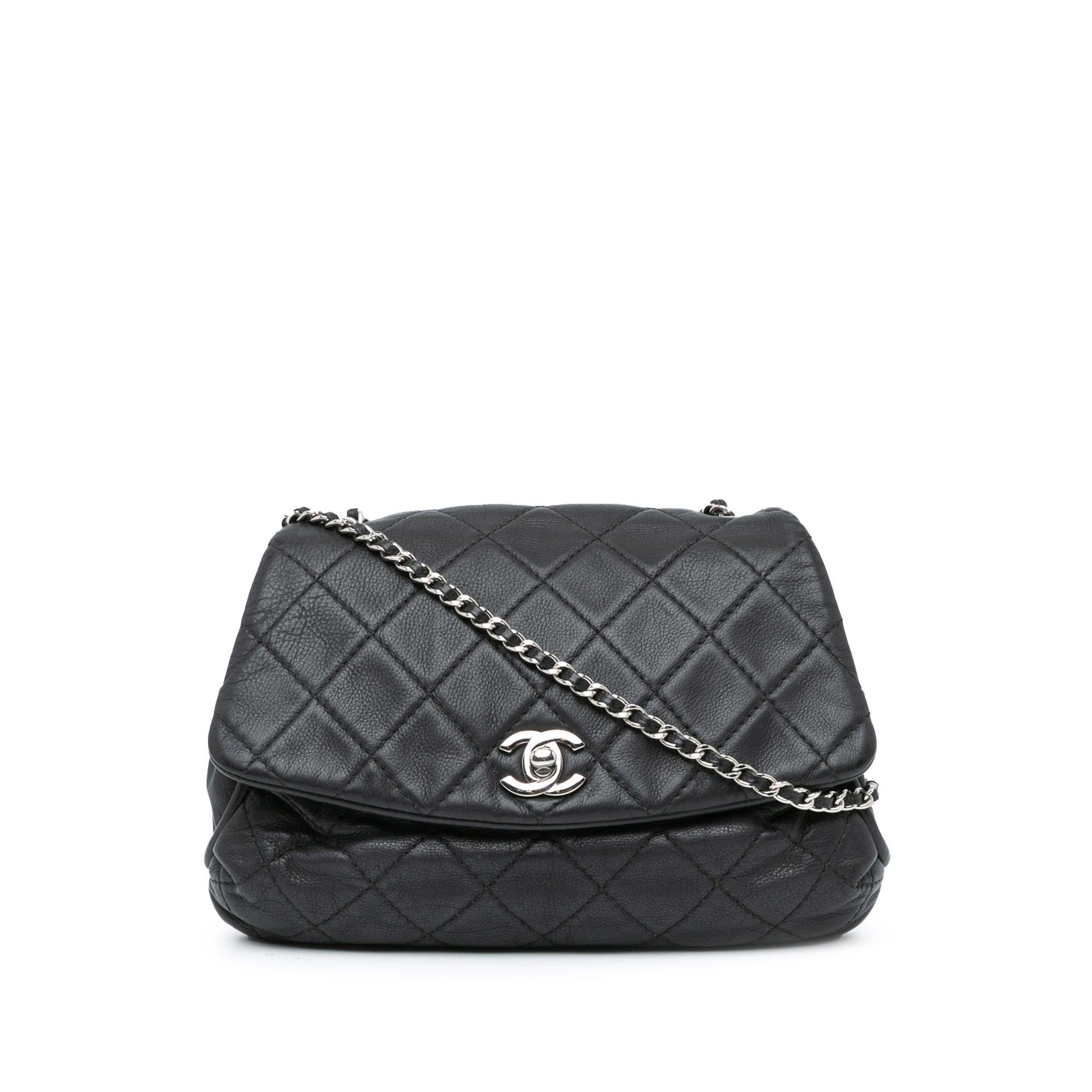 Chanel Quilted Calfskin Curvy Flap Handbag