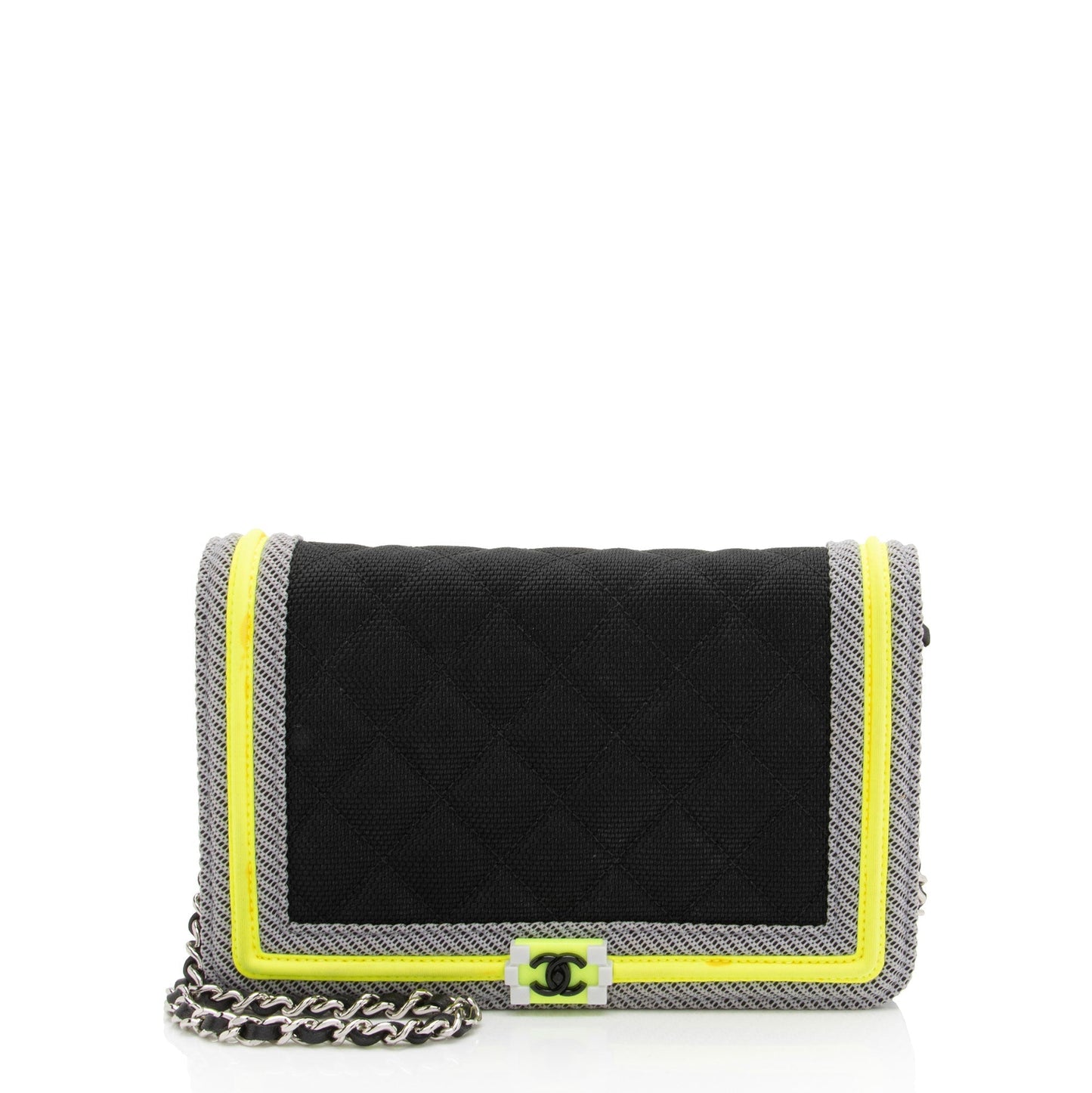 Chanel Quilted Fluo Boy on SHF-jXYUuG Canvas Wallet Case