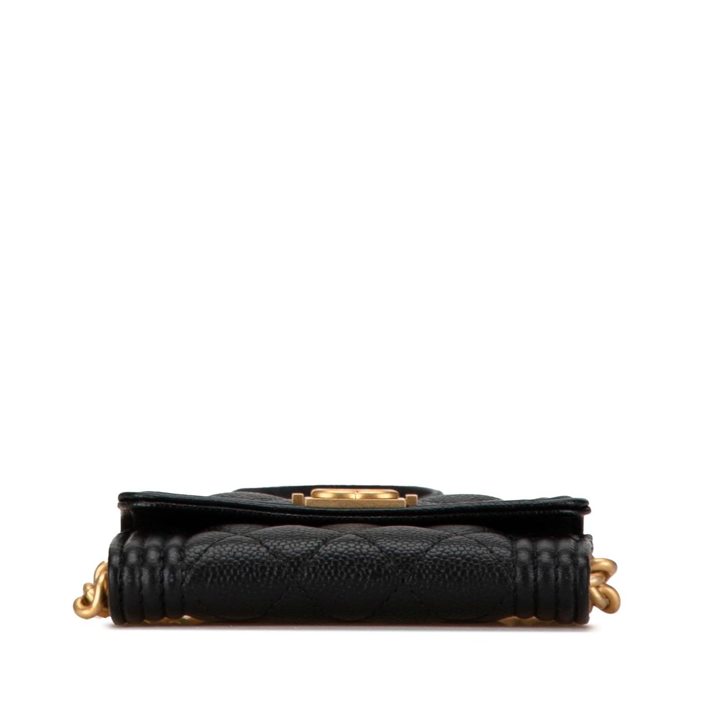 Chanel Quilted Caviar Boy Card Holder SHG-S5eAfm Wallet Case