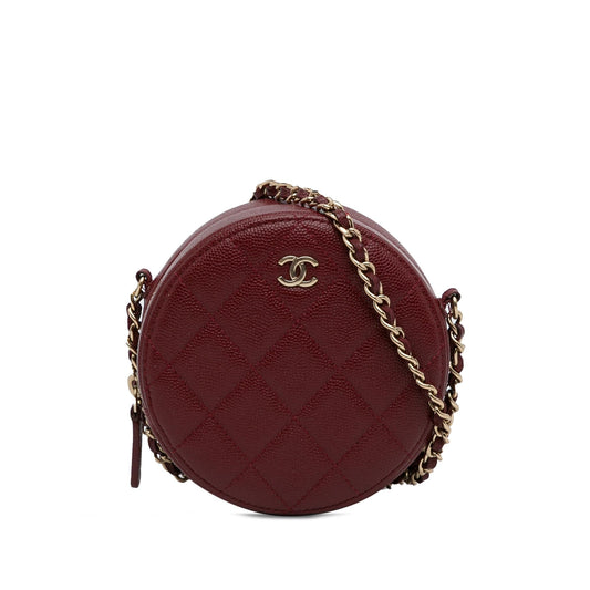 Chanel Quilted Caviar Round SHG-oNHYrK Clutch Bag
