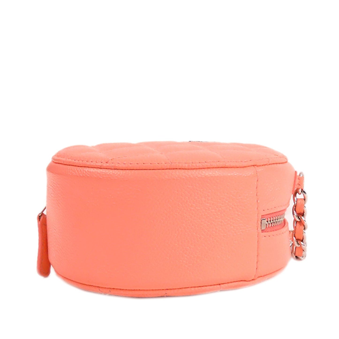 Chanel Quilted Caviar Round SHG-gLWhRd Clutch Bag