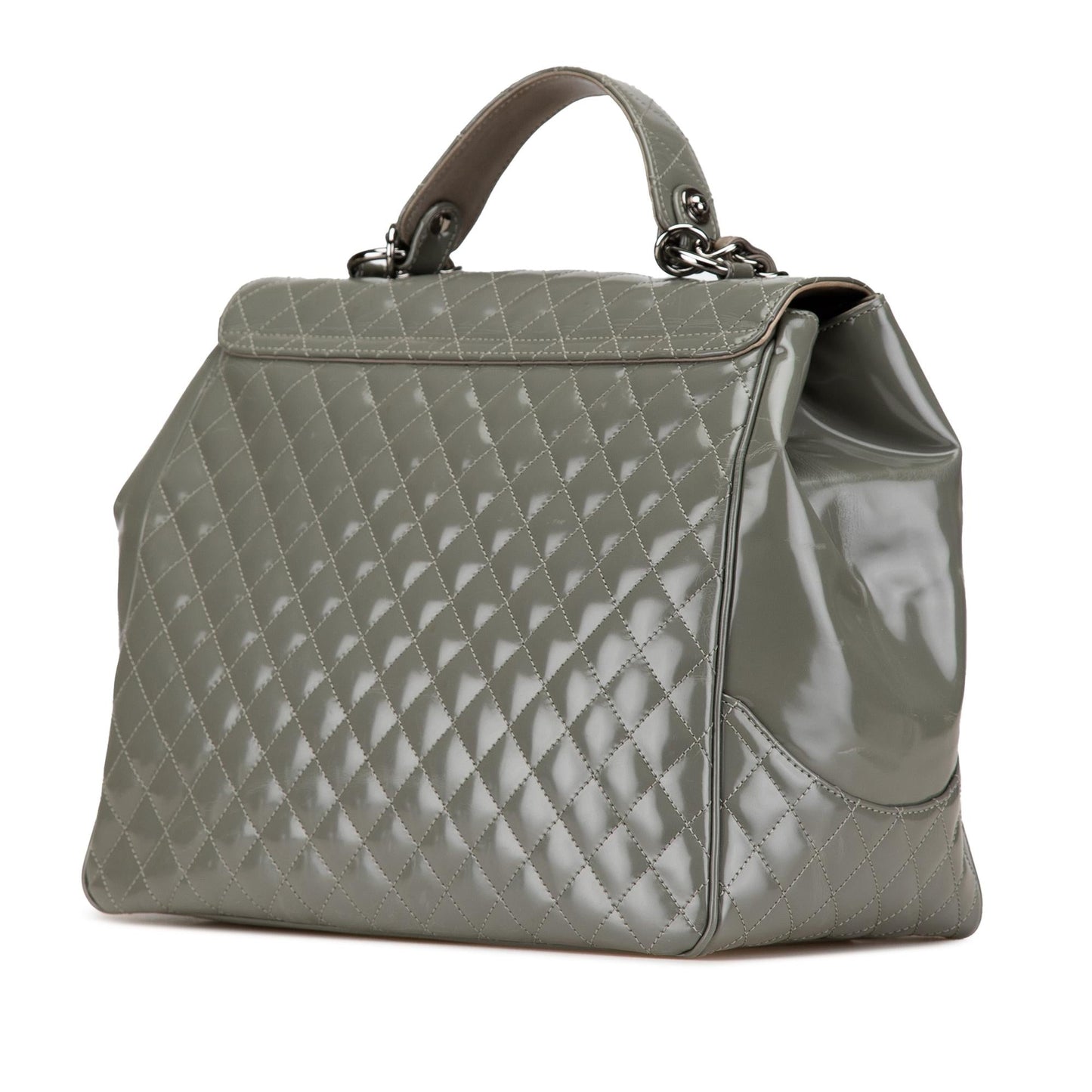 Chanel Quilted Glazed Calfskin Mademoiselle Kelly Flap Lock Handbag