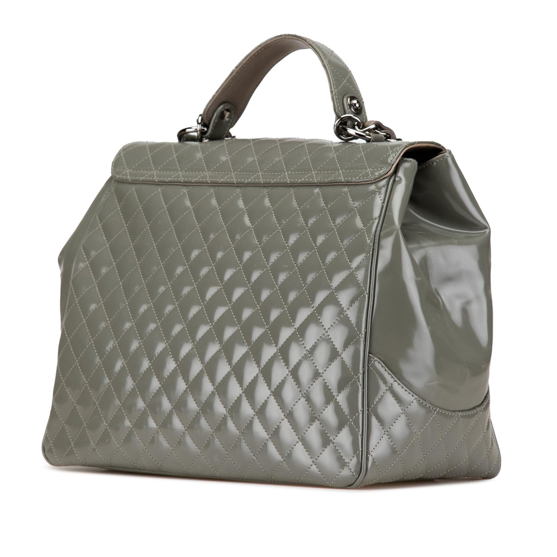 Chanel Quilted Glazed Calfskin Mademoiselle Kelly Flap Lock Handbag