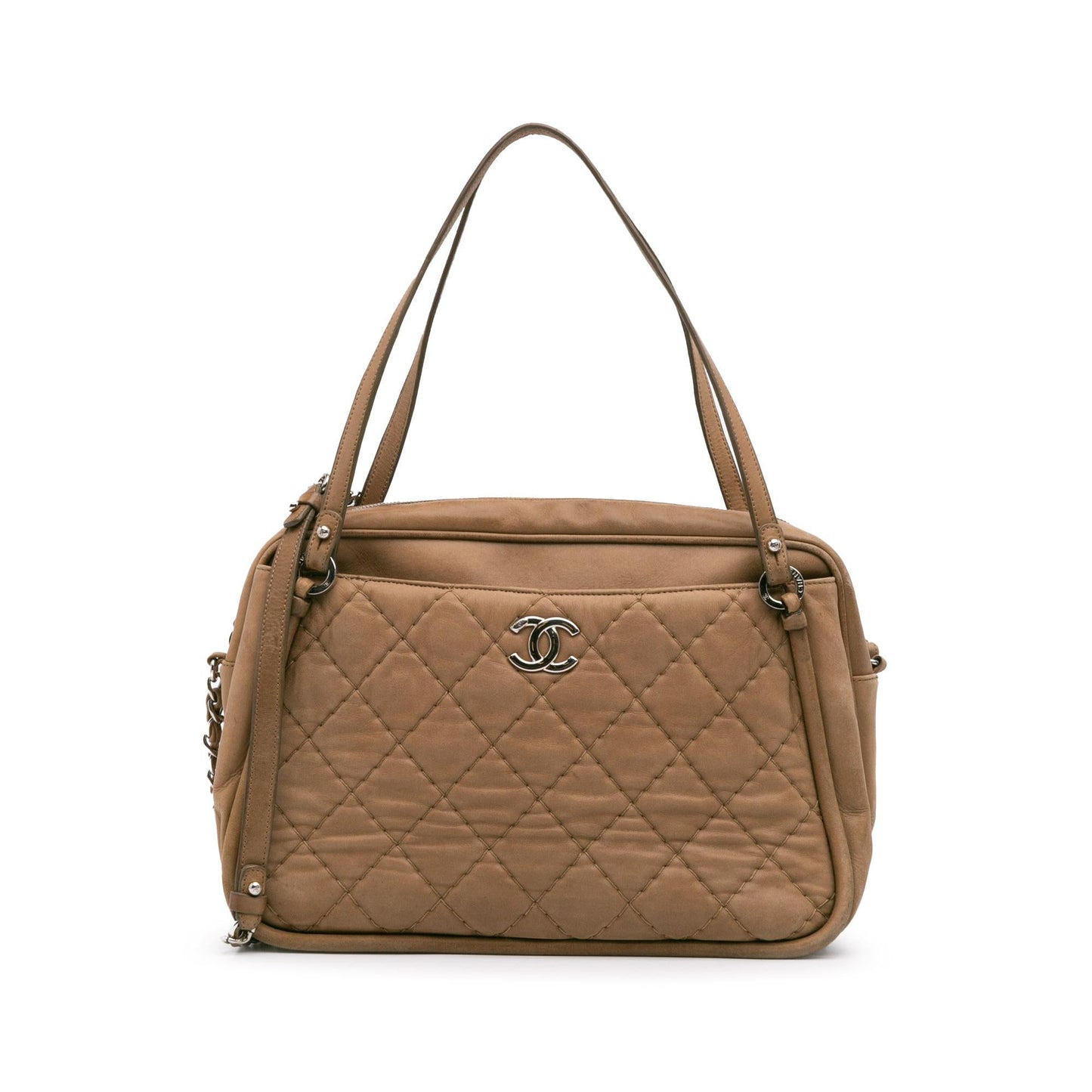 Chanel Quilted Iridescent Calfskin Relax CC Satchel Bag Satchel 1