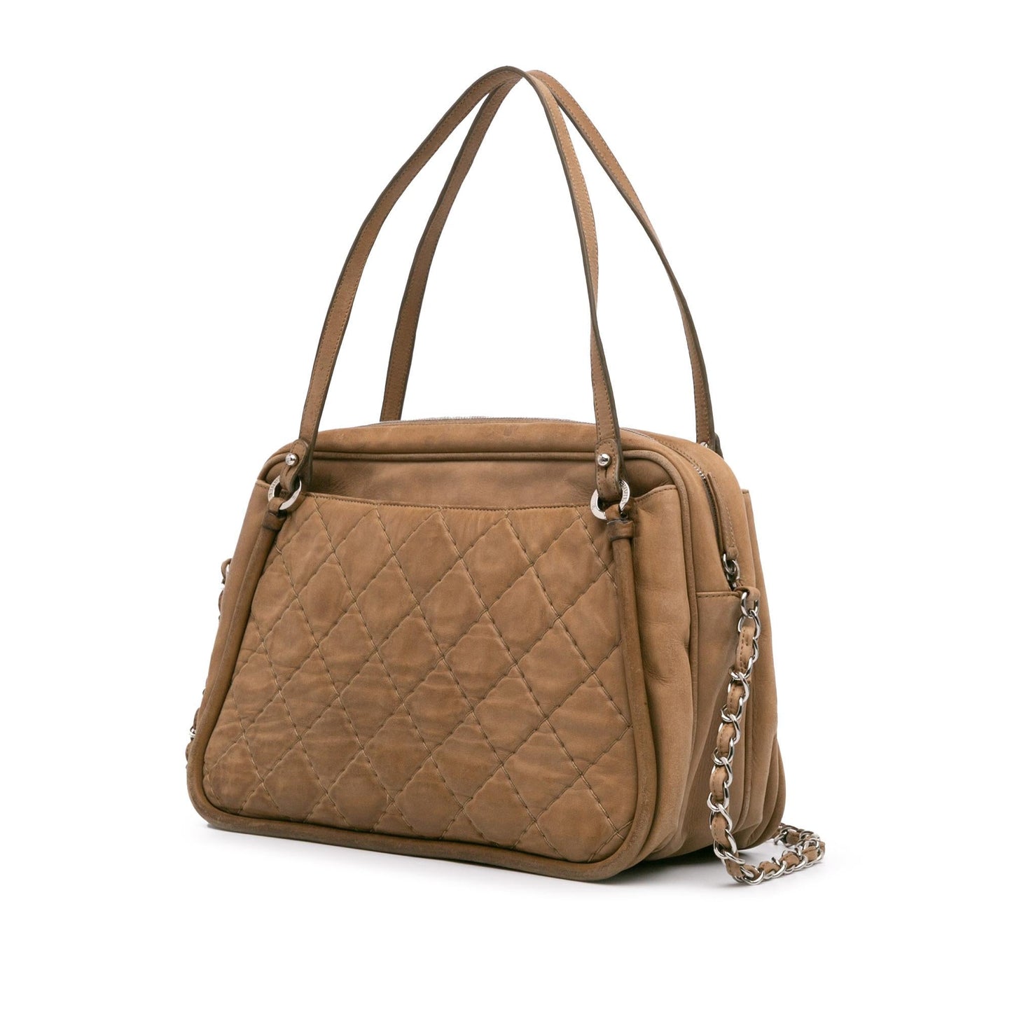 Chanel Quilted Iridescent Calfskin Relax CC Satchel Bag Satchel 1