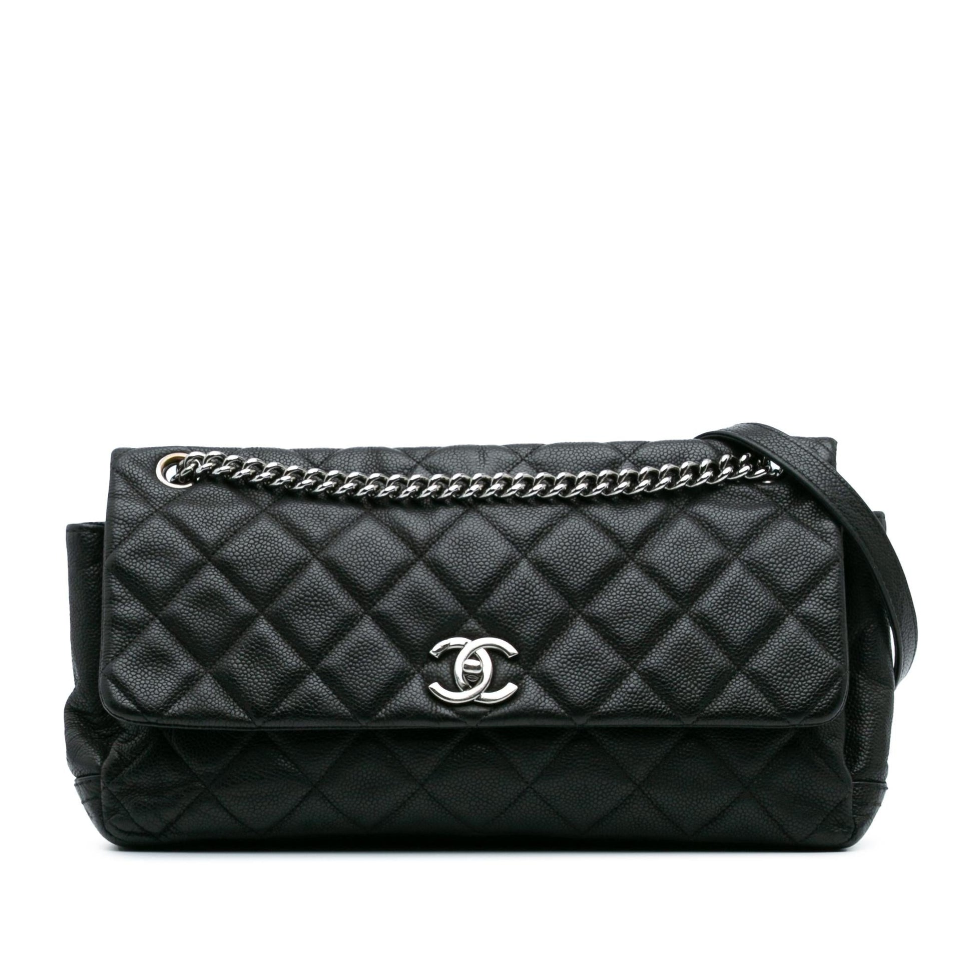Chanel Quilted Iridescent Caviar Lady Pearly Flap Handbag Flap 1