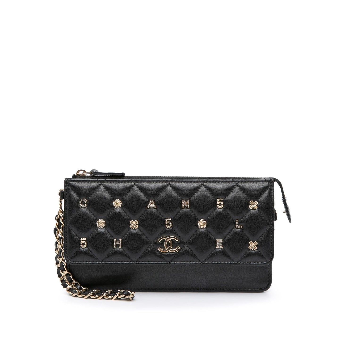 Chanel Quilted Lambskin All About On Clutch Bag