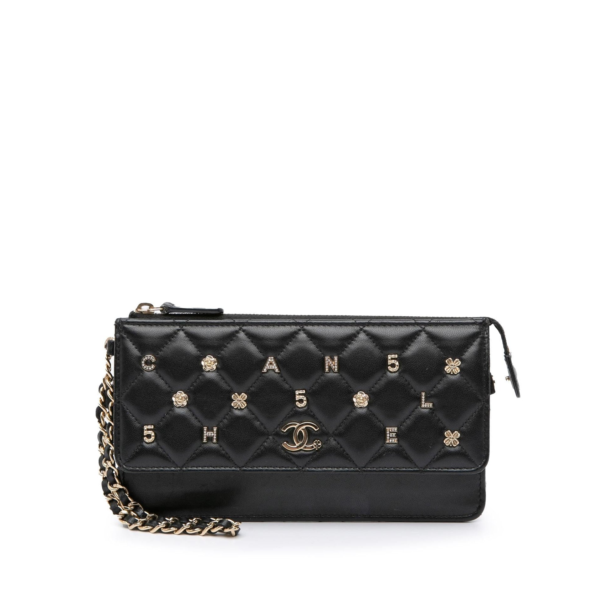 Chanel Quilted Lambskin All About On Clutch Bag Chain 1