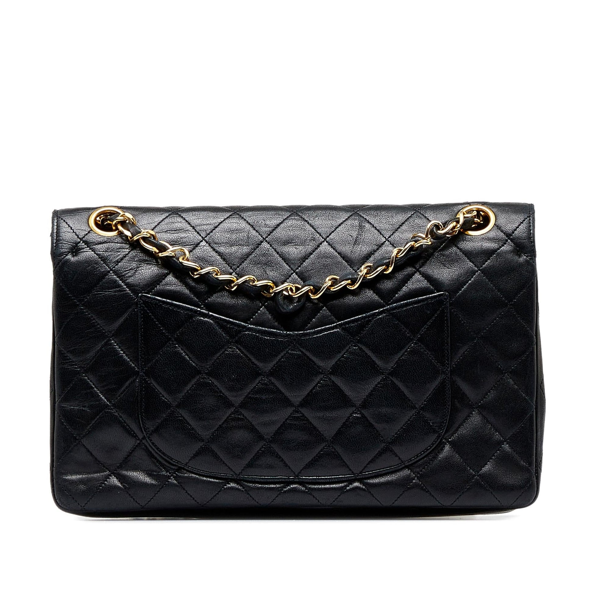 Chanel Quilted Lambskin Double Flap SHG-nAgJZX Shoulder Bag