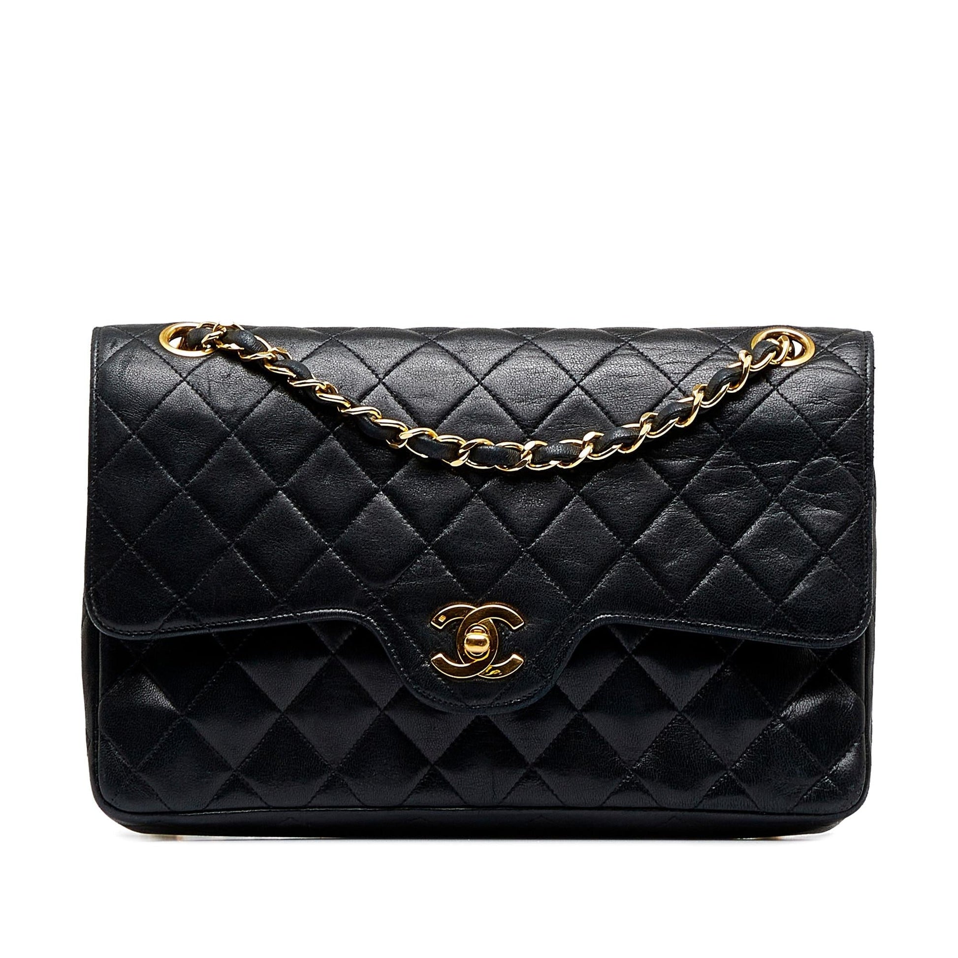 Chanel Quilted Lambskin Double Flap SHG-nAgJZX Shoulder Bag