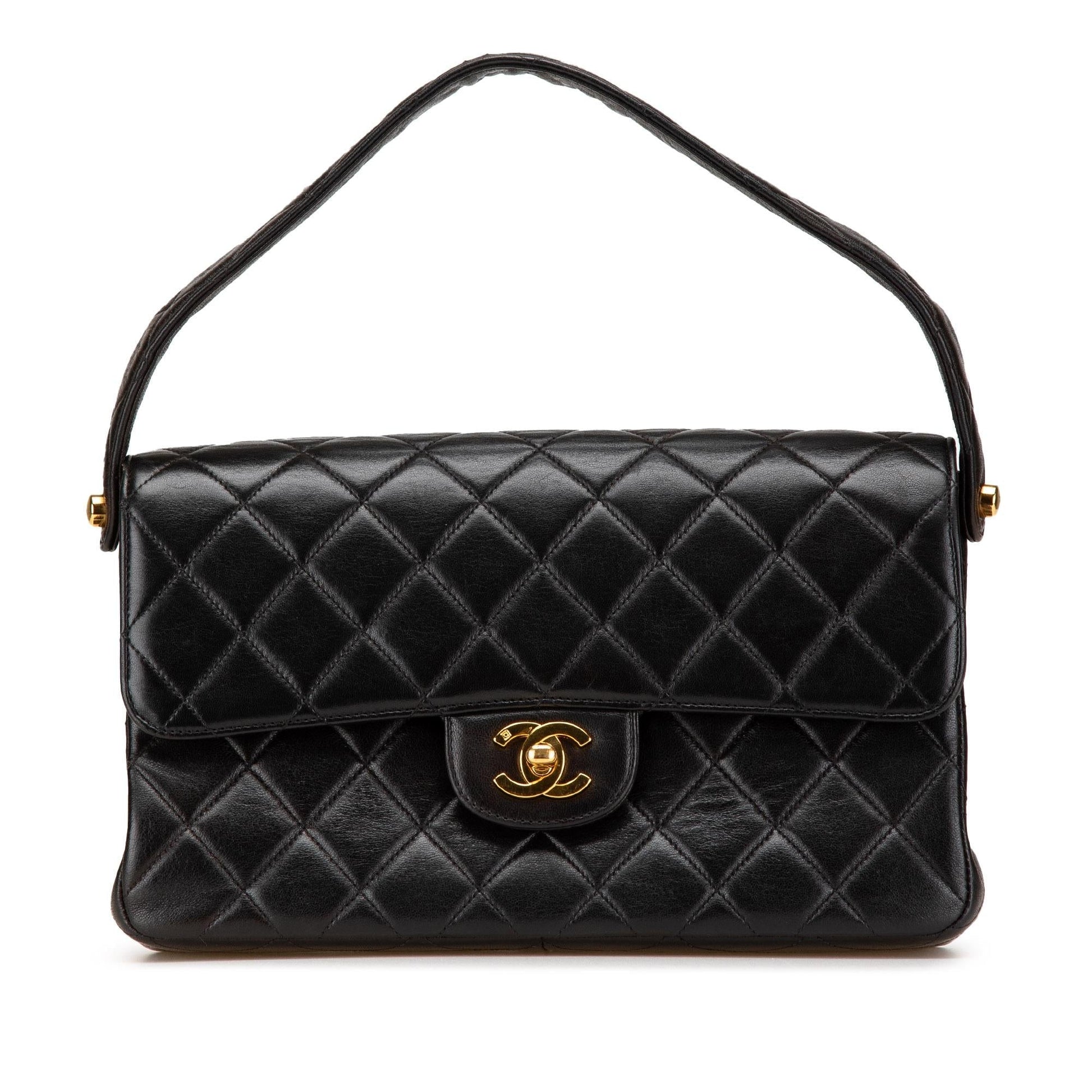 Chanel Quilted Lambskin Double Sided Flap Handbag Flap 2