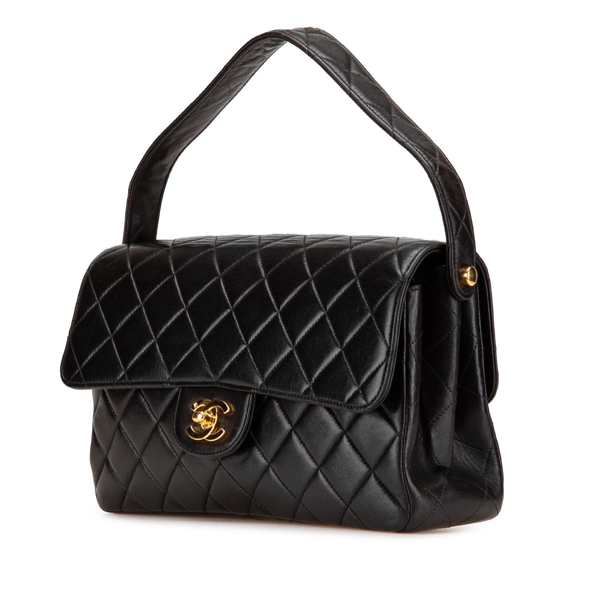Chanel Quilted Lambskin Double Sided Flap Handbag Flap 2