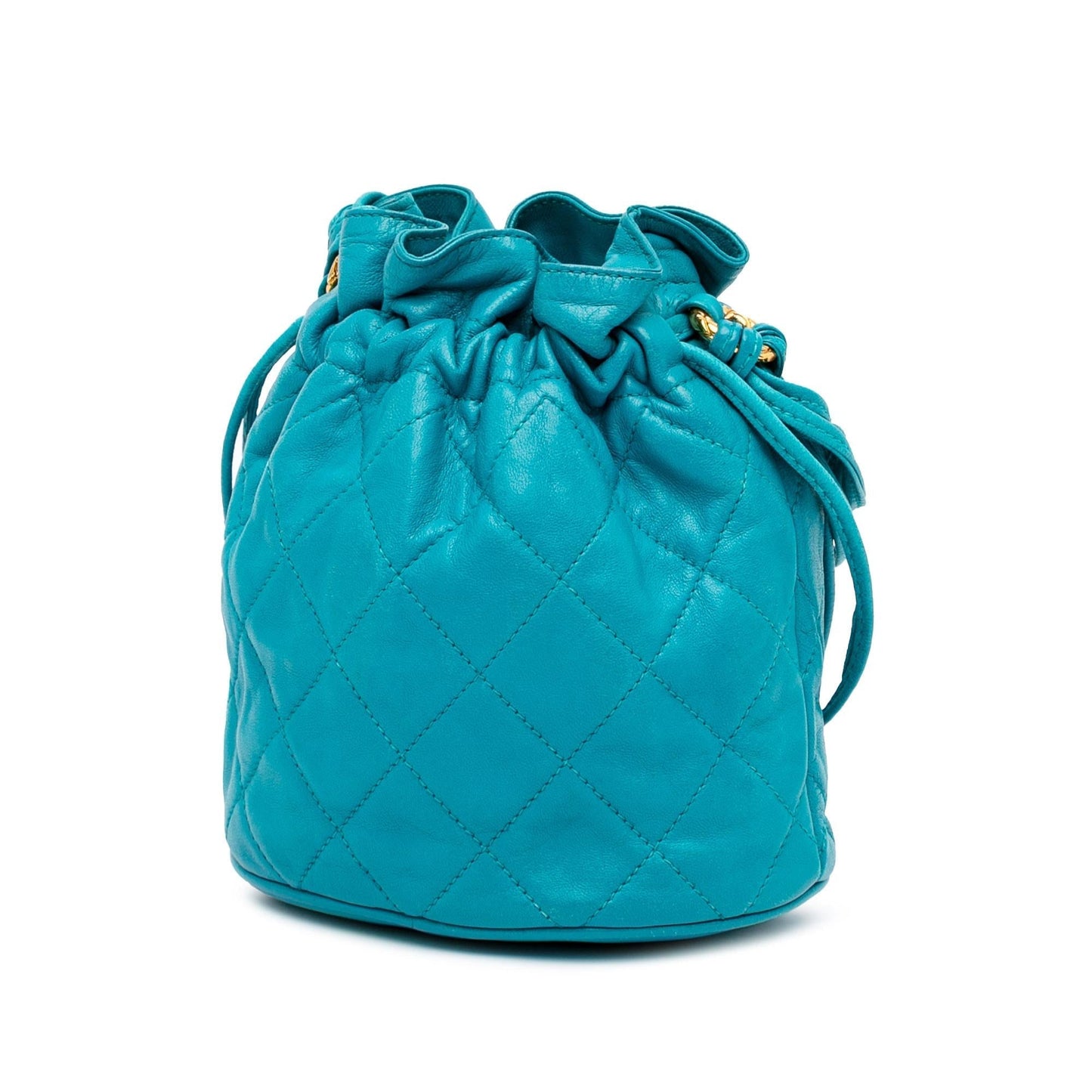 Chanel Quilted Lambskin Drawstring Tassel Bucket Jewelry Bag 1