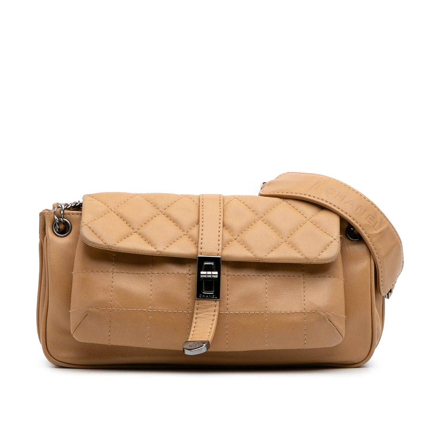 Chanel Quilted Lambskin Mademoiselle Accordion Flap Lock Handbag Flap 1