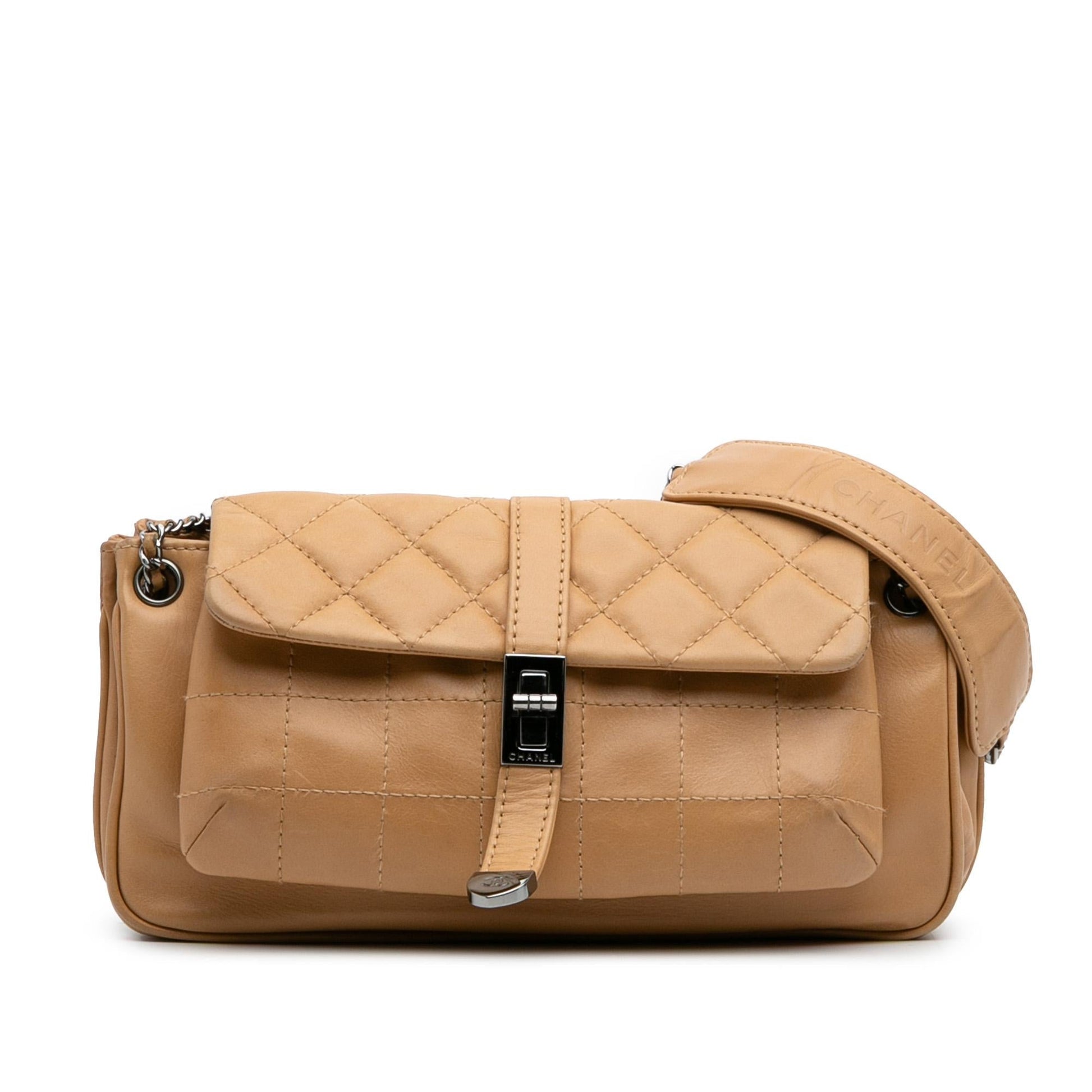 Chanel Quilted Lambskin Mademoiselle Accordion Flap Lock Handbag Flap 1