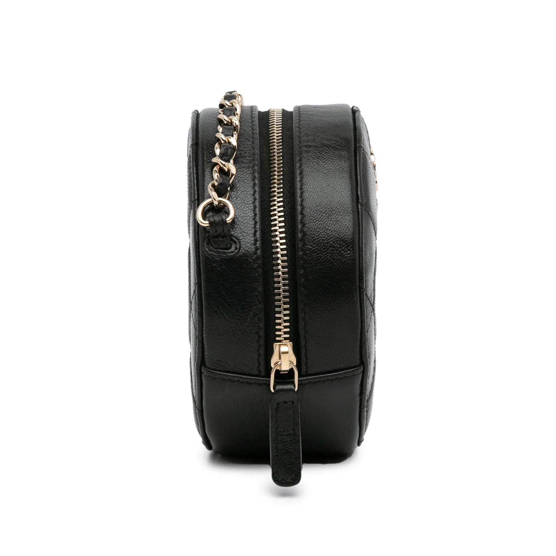 Chanel Quilted Lambskin Round SHG-sFX786 Crossbody Bag