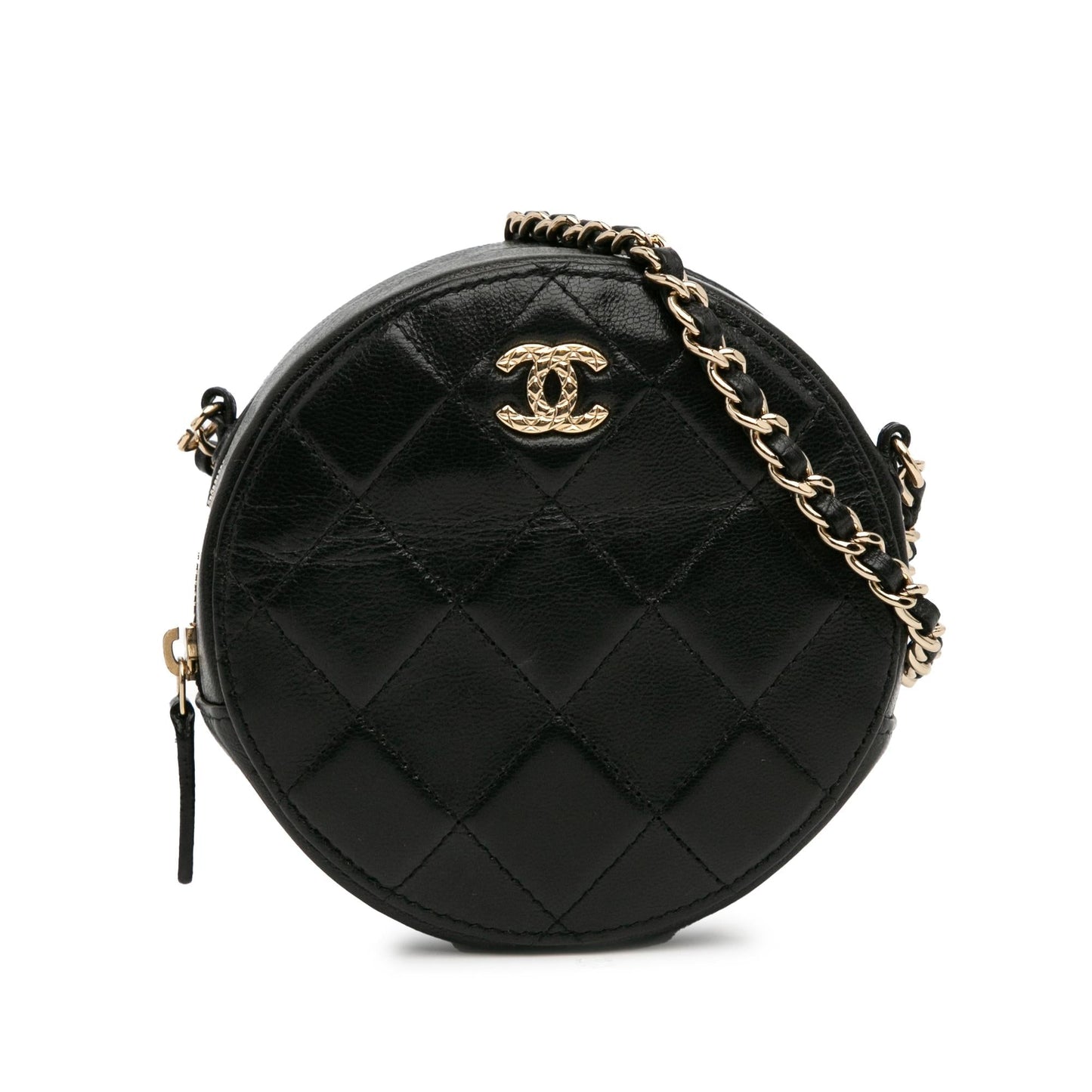 Chanel Quilted Lambskin Round SHG-sFX786 Crossbody Bag