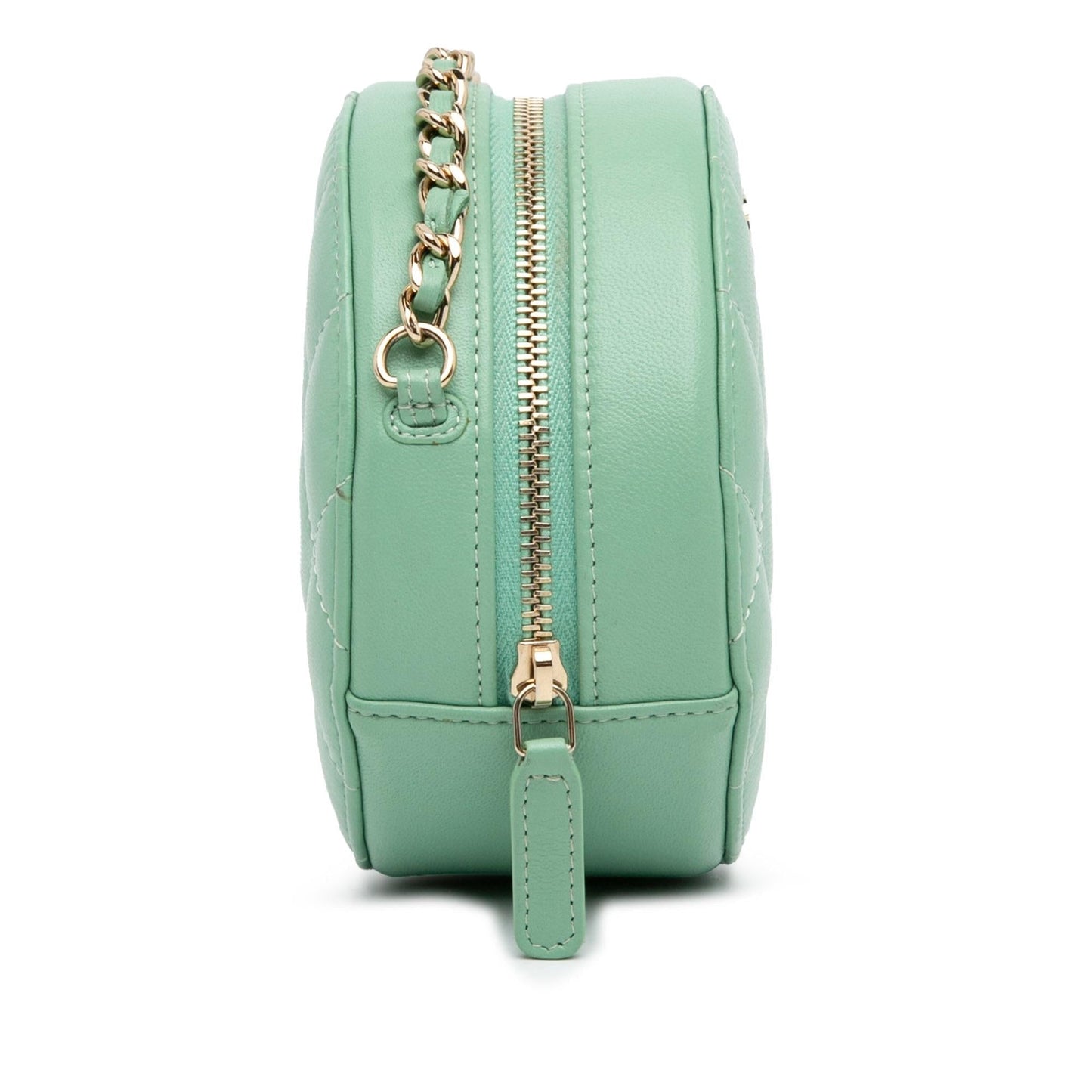Chanel Quilted Lambskin Round SHG-WBU4Wu Crossbody Bag