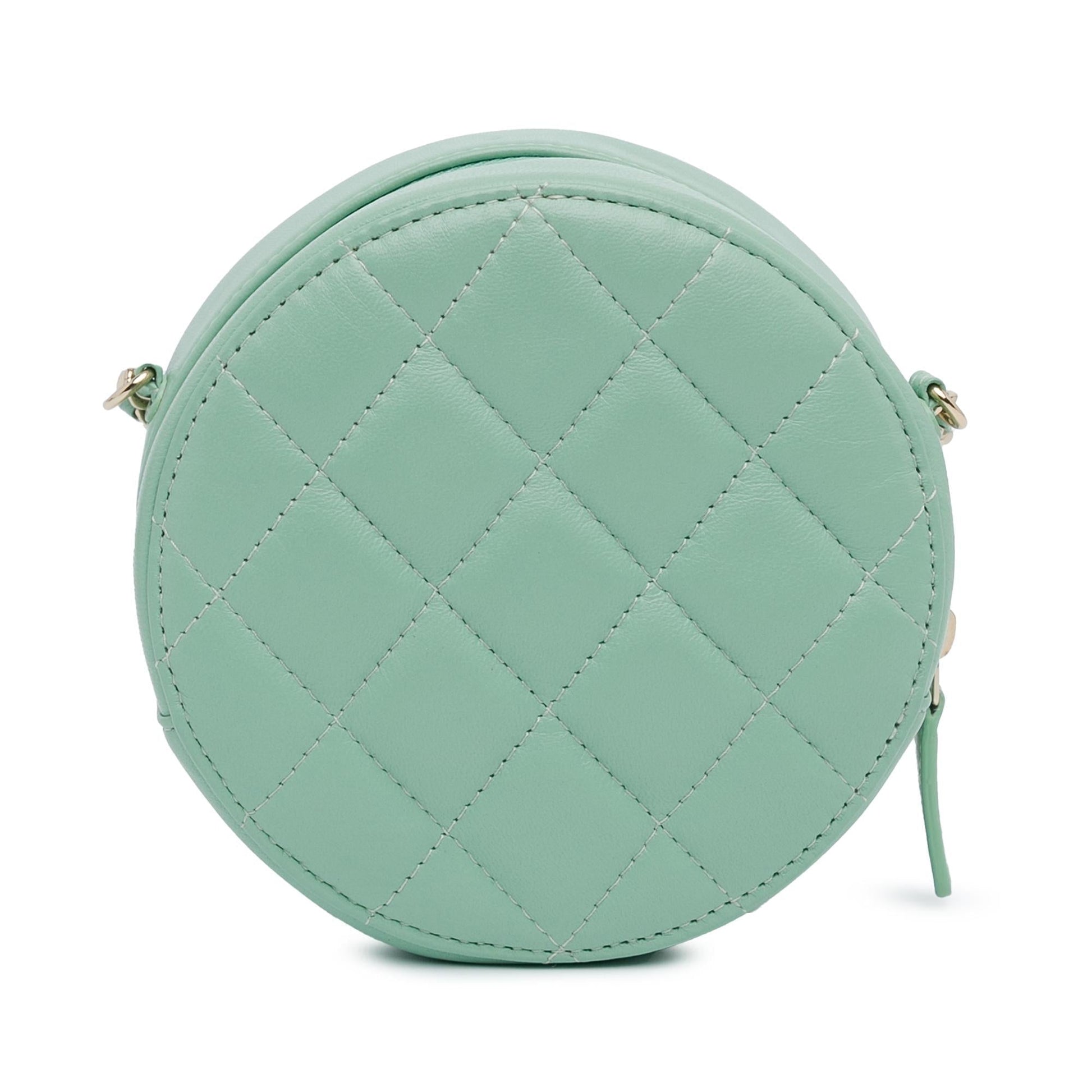 Chanel Quilted Lambskin Round SHG-uKvNTn Crossbody Bag