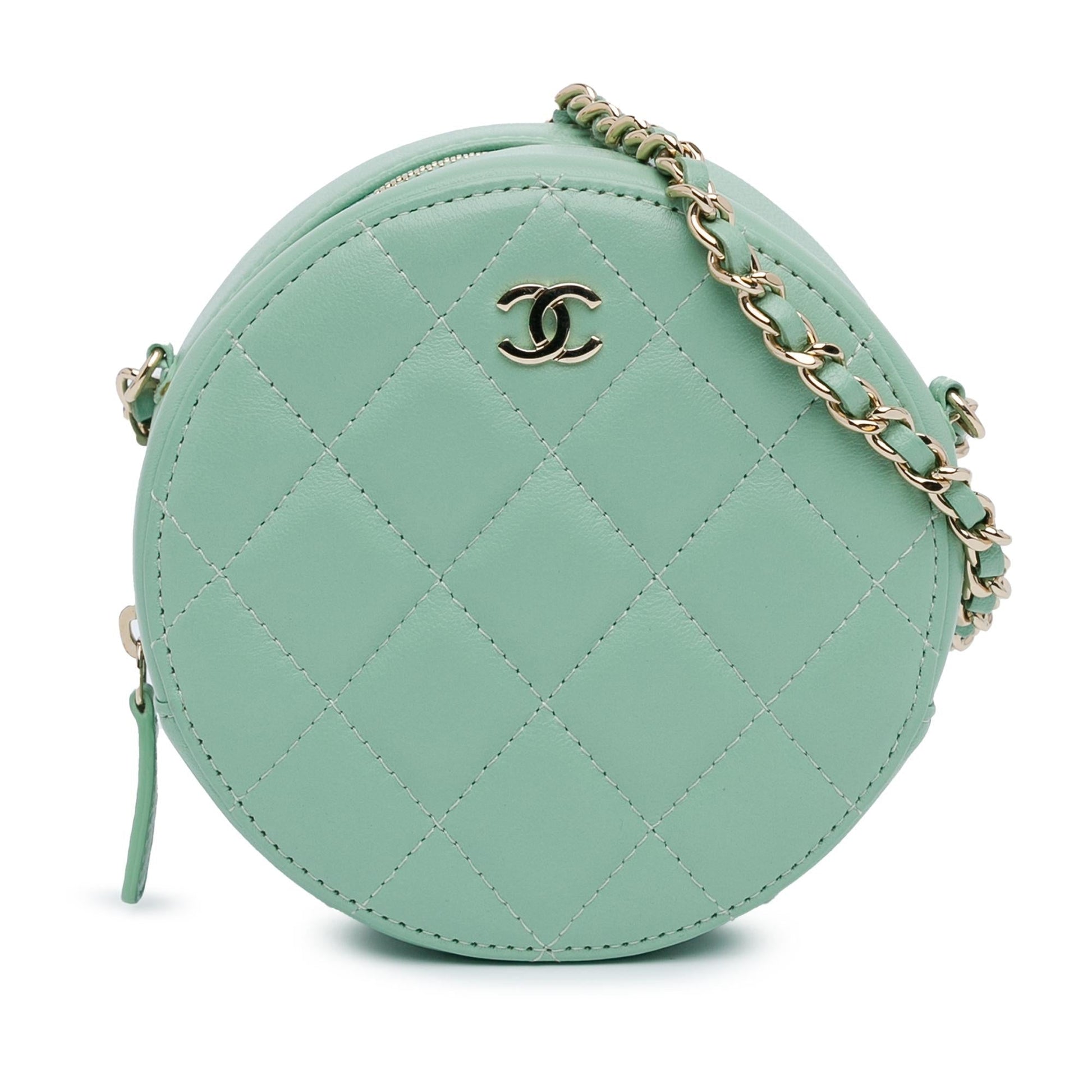 Chanel Quilted Lambskin Round SHG-uKvNTn Crossbody Bag