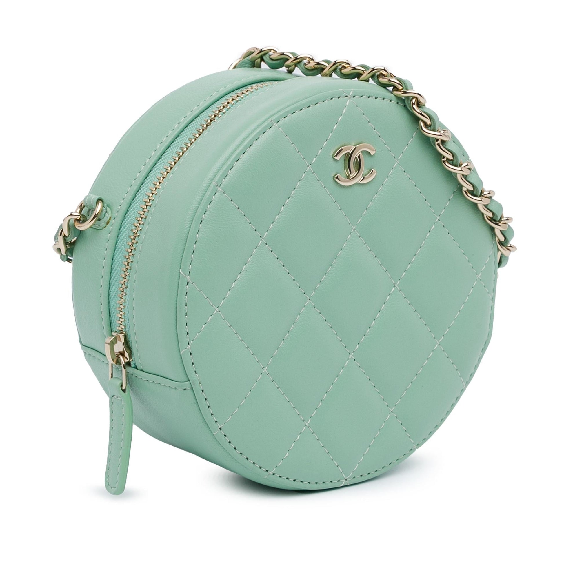 Chanel Quilted Lambskin Round SHG-uKvNTn Crossbody Bag
