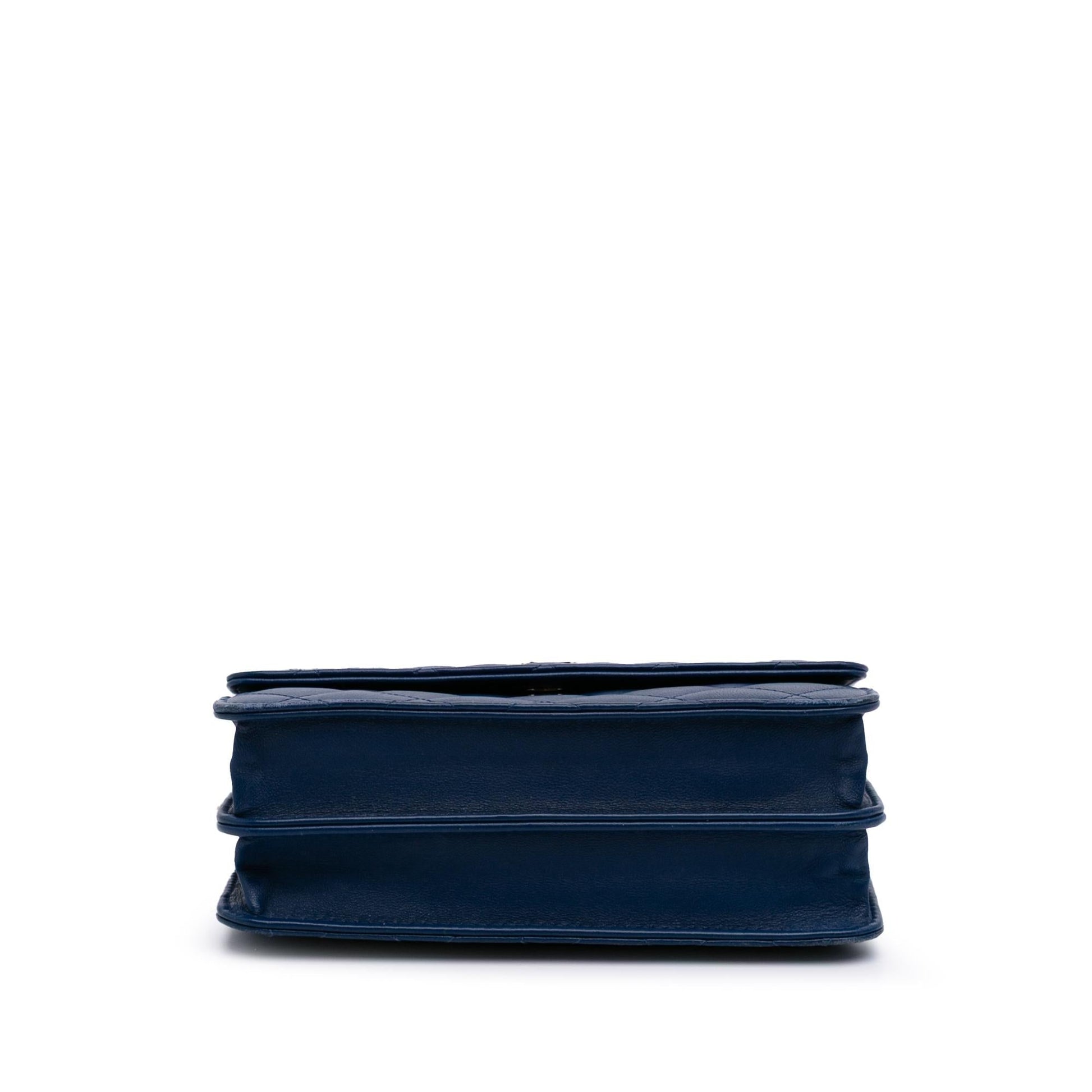 Chanel Quilted Lambskin Square on Wallet Case Chain 1