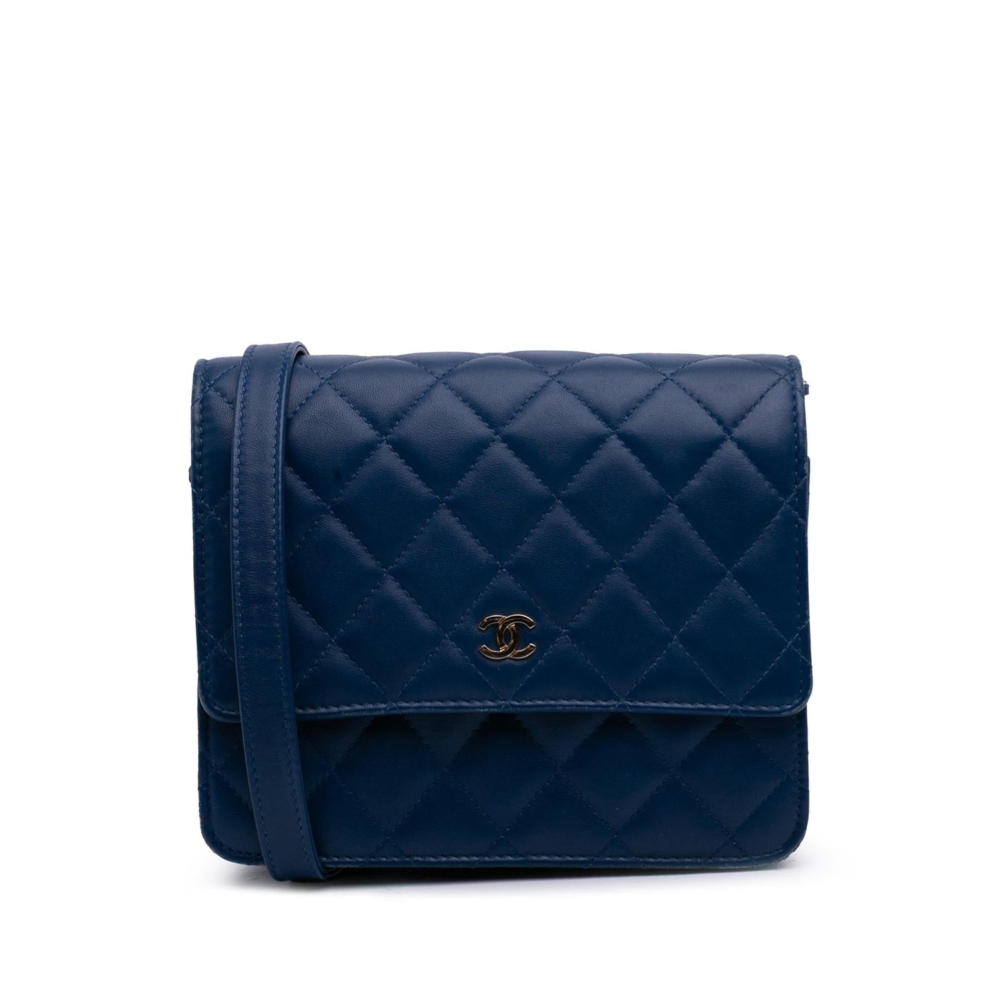 Chanel Quilted Lambskin Square on Wallet Case Chain 1