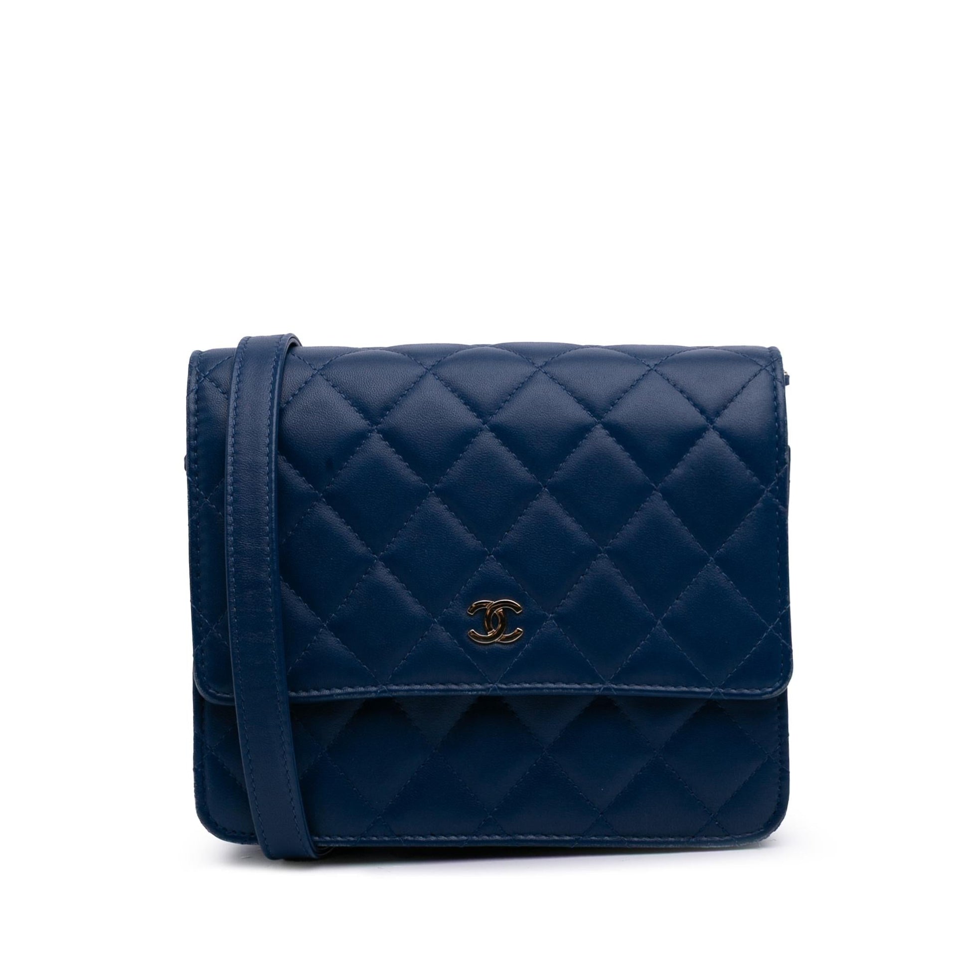 Chanel Quilted Lambskin Square on Wallet Case Chain 1