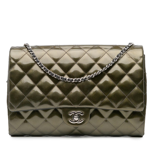 Chanel Quilted Striated Clutch Bag